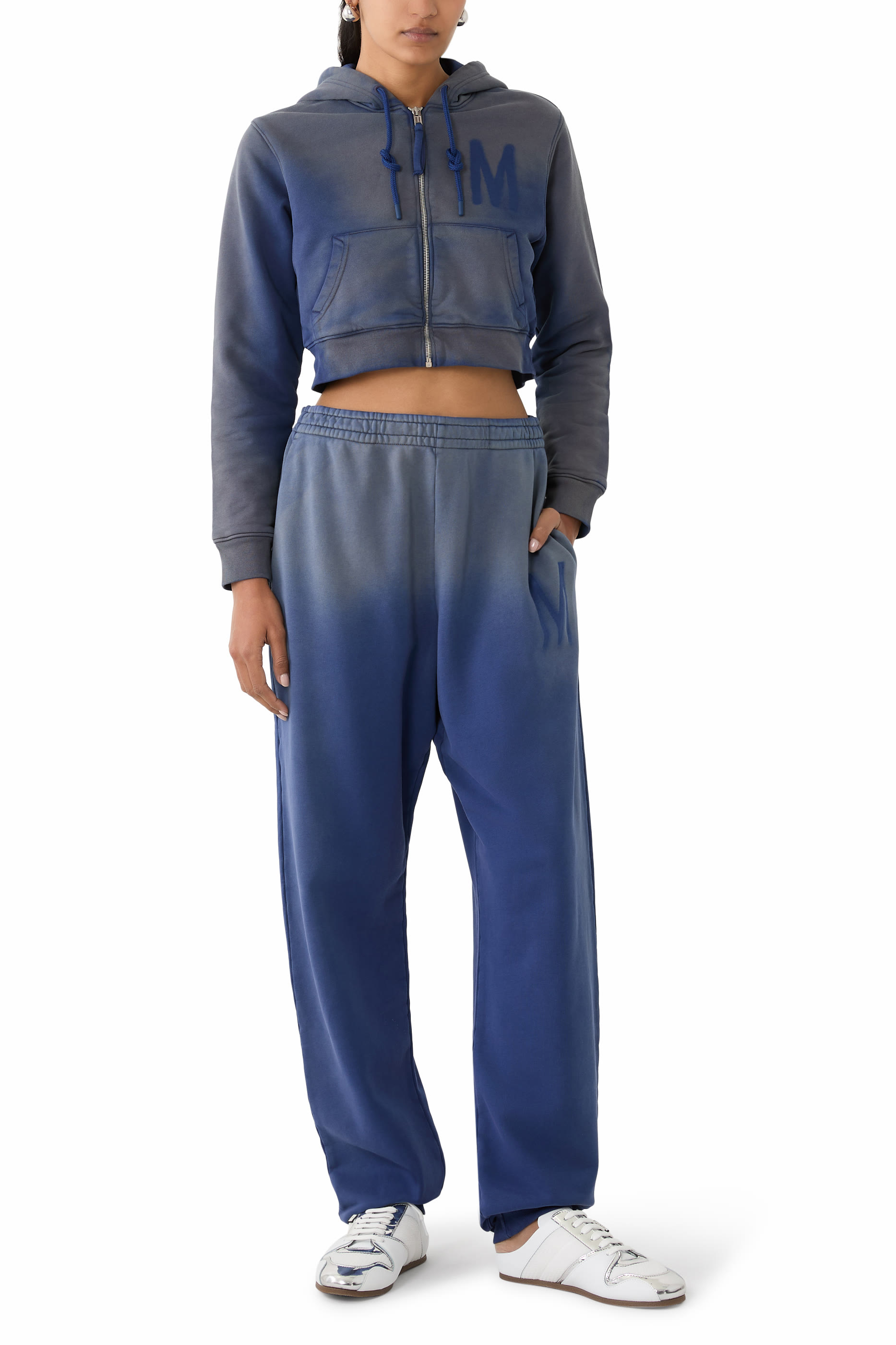 Printed Organic Cotton Crop Sweatshirt