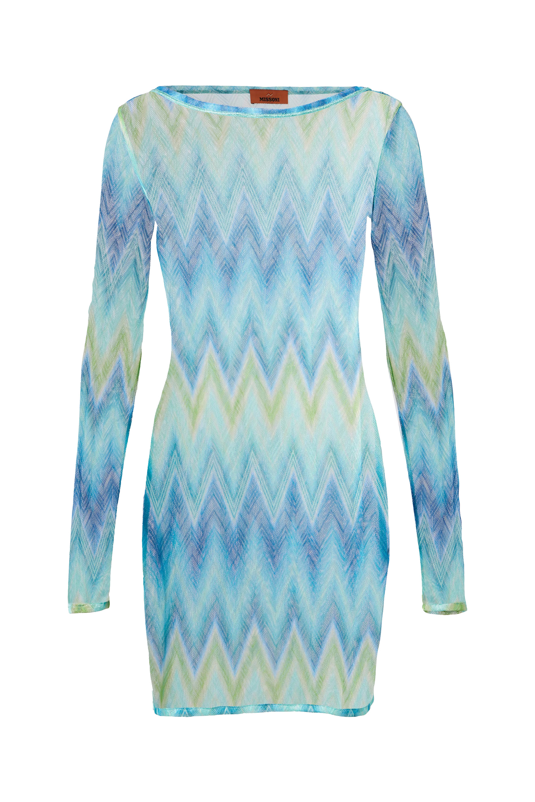 Long Sleeve Boat Neck Coverup