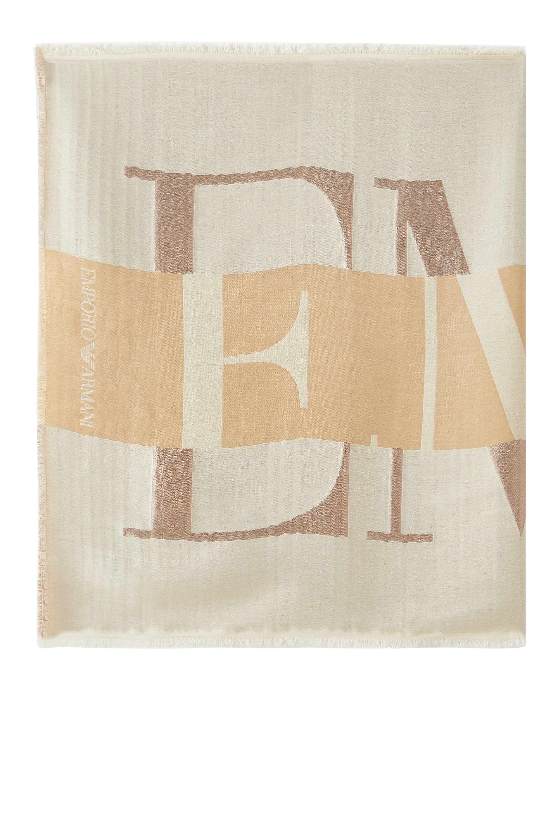 Oversized Jacquard Logo Stole