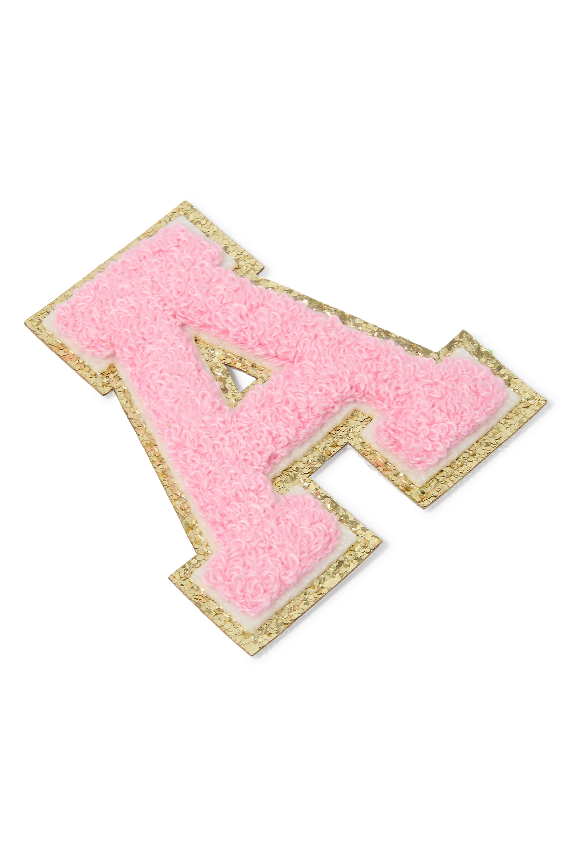 Kids 3" Chenille Sparkle A Letter Patch