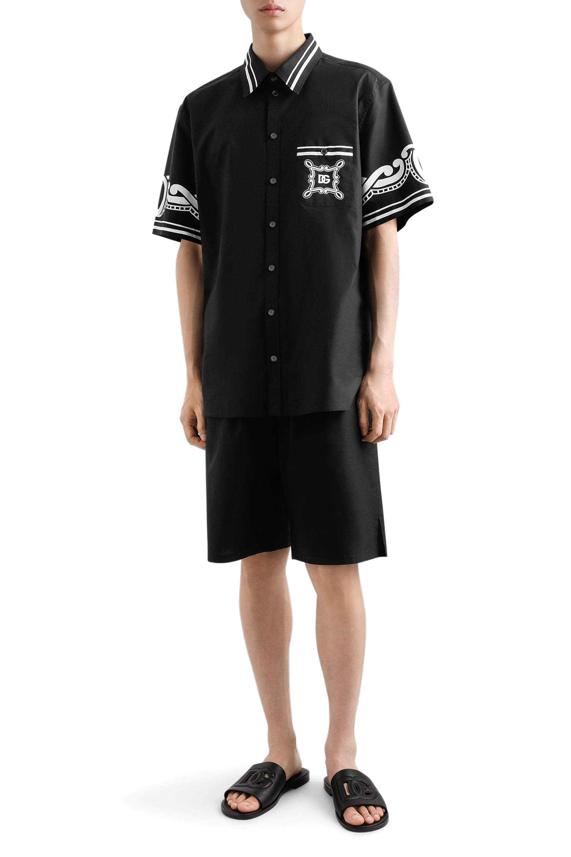 Jacquard Logo Cotton Shorts