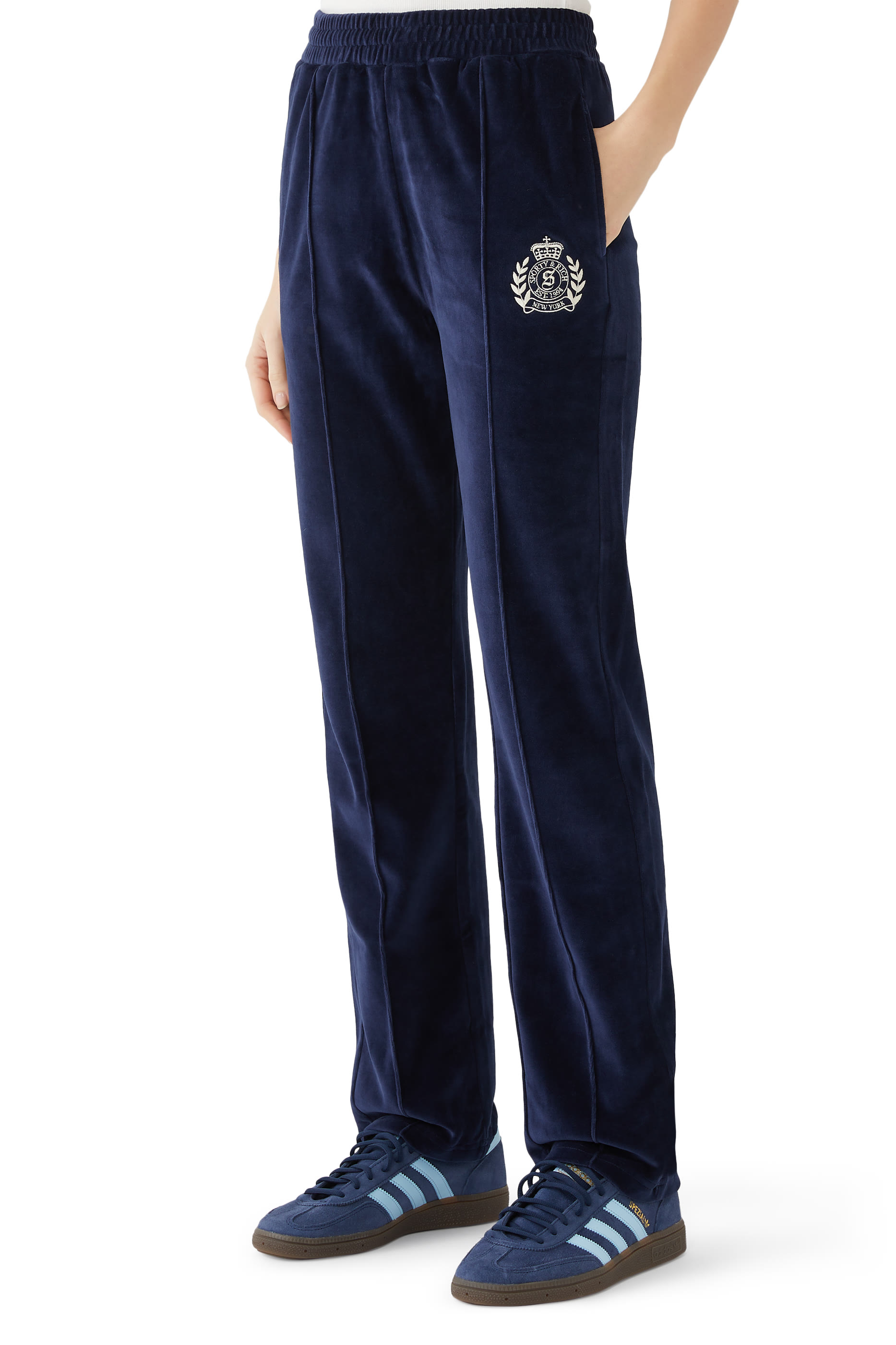 NY Crest Velour Joggers