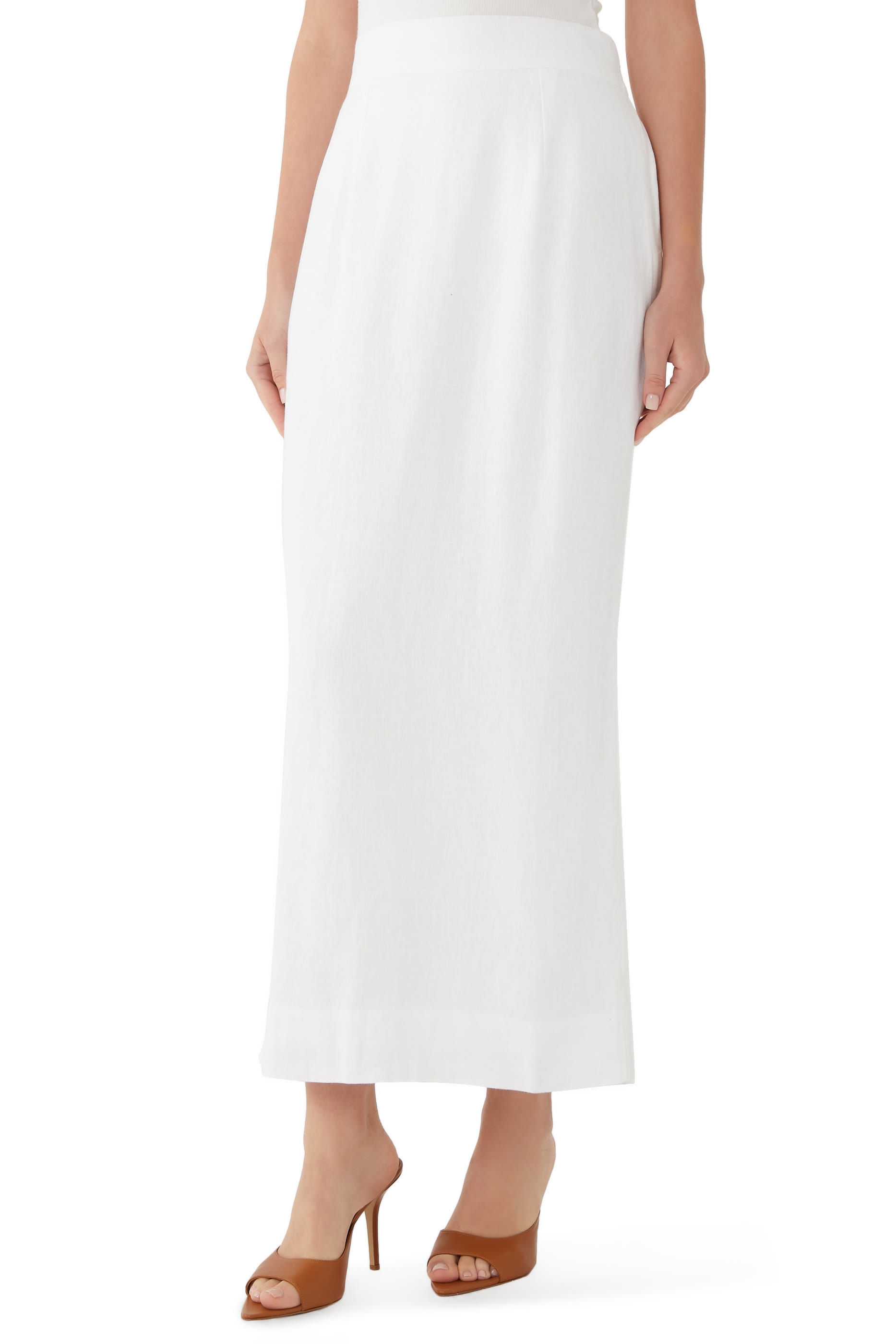 Emma Linen Pencil Skirt