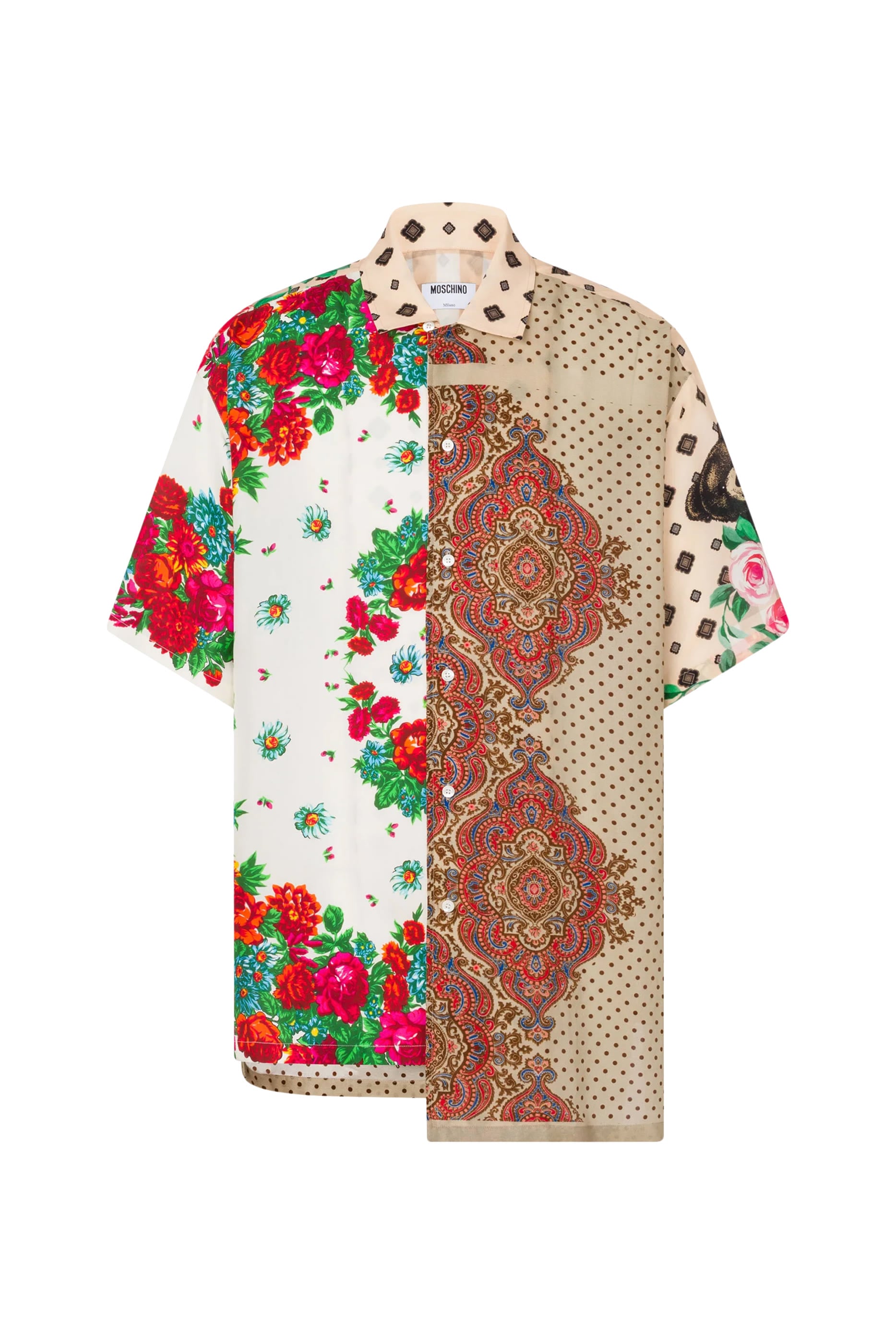 Mix Scarf Print Shirt