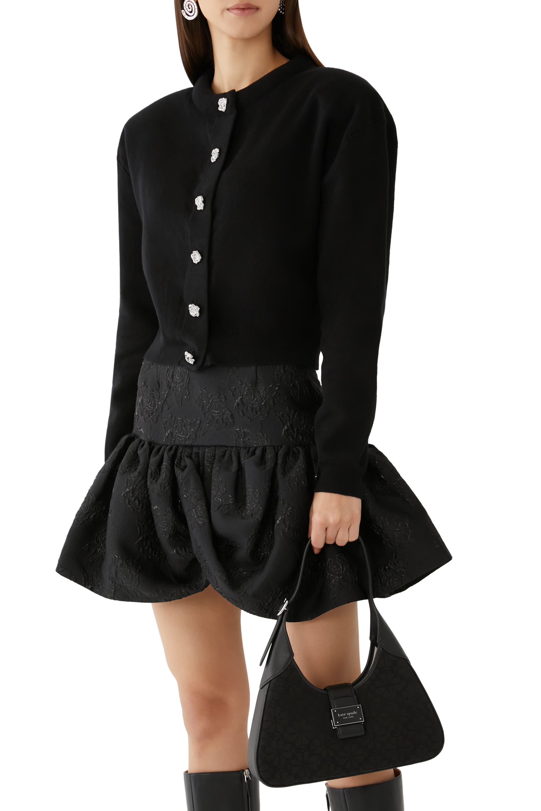 Spade Flower Jacquard Small Shoulder Bag