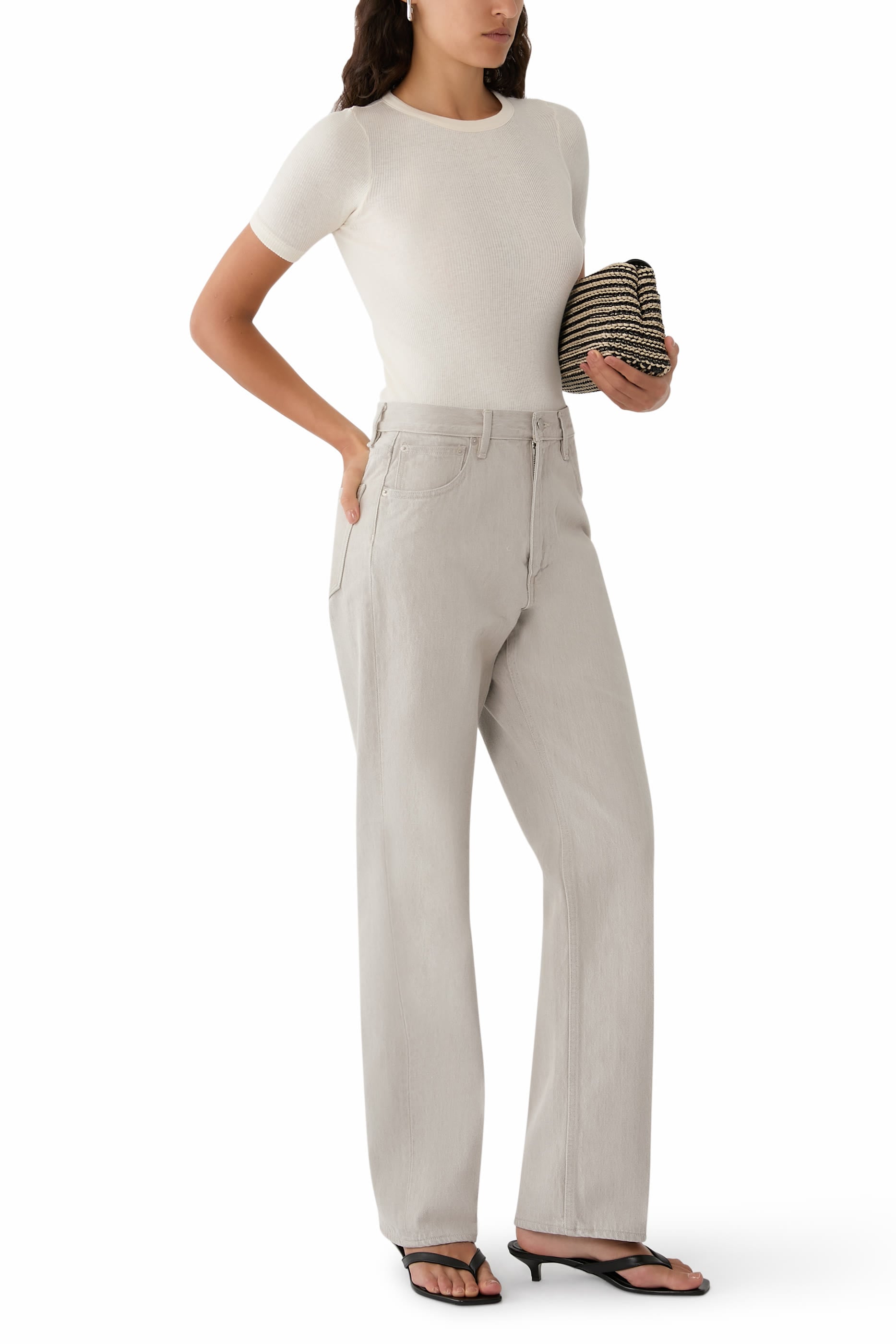 Faded Hard Twist Denim 5P Pants