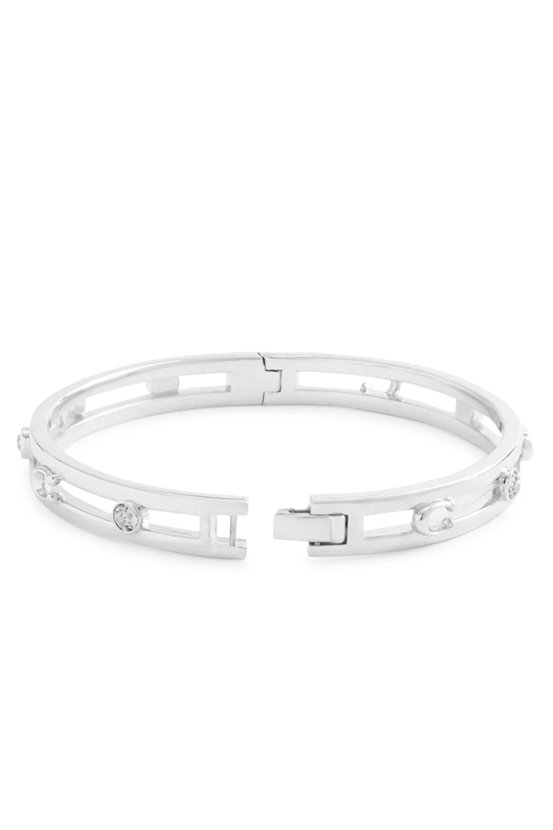 Signature C Open Bangle Bracelet, Silver