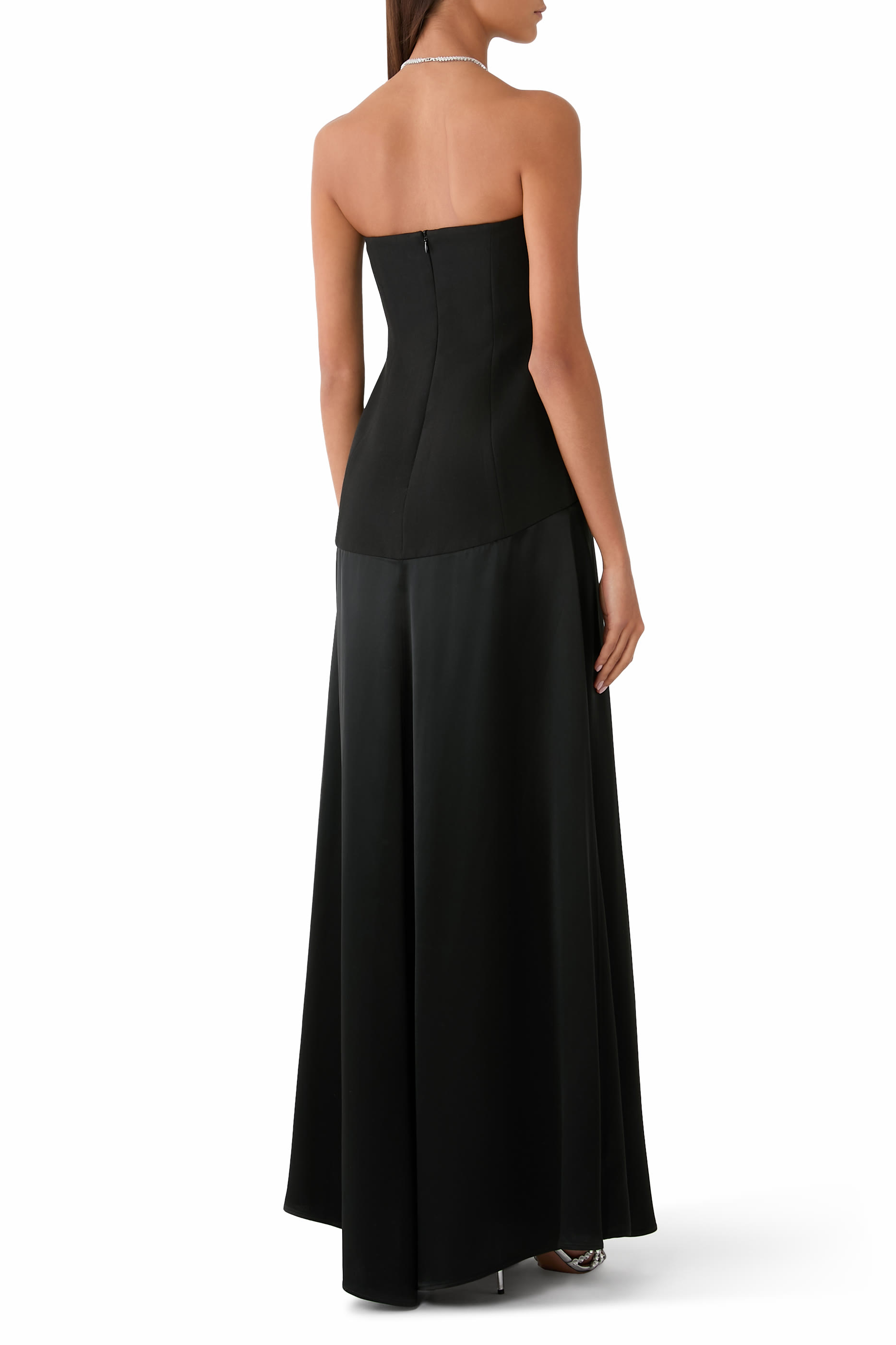Adri Strapless Panelled Maxi Dress