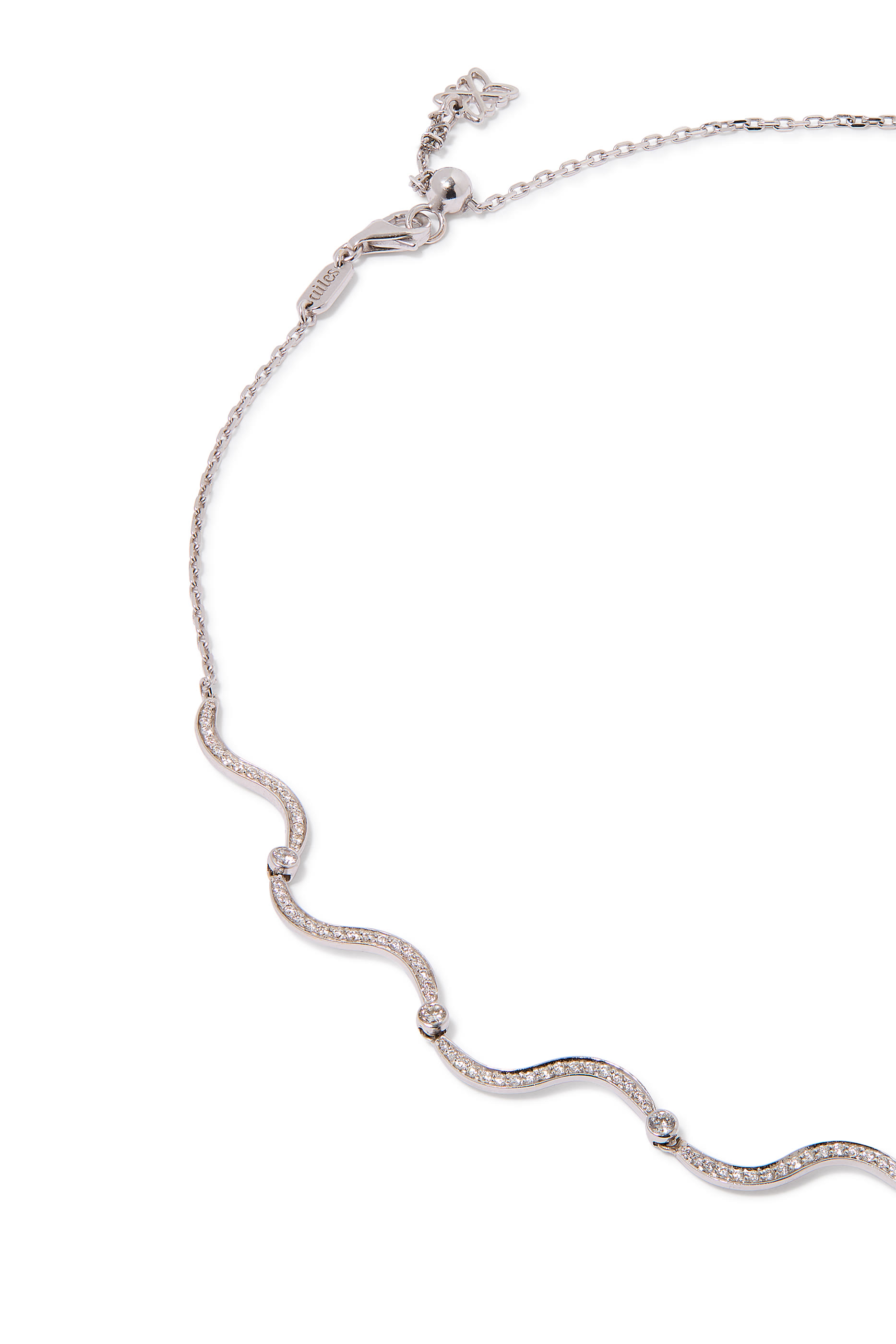 Wave Choker,  18k White Gold & Diamonds