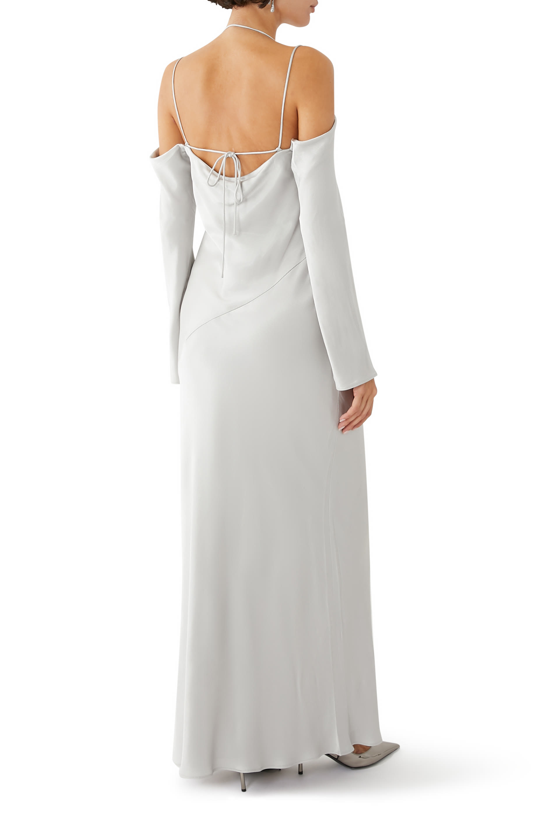 Sofia Off Shoulder Tie Maxi Dress