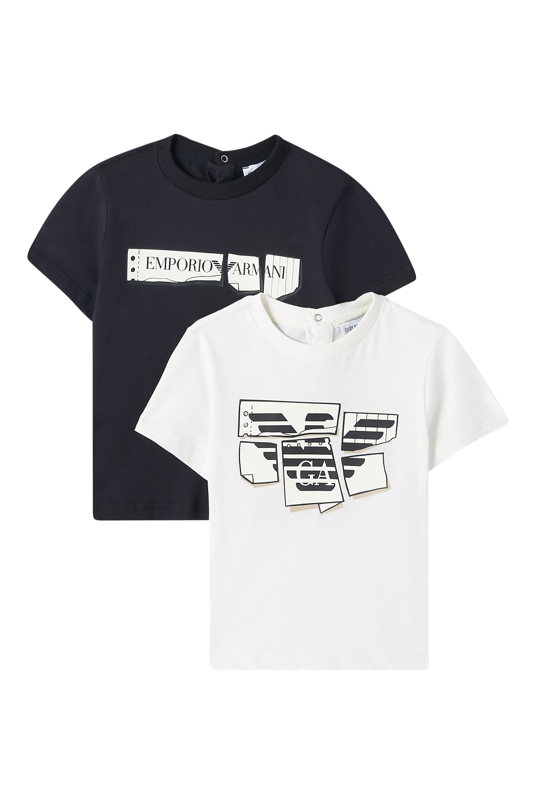 Kids Logo Cotton T-Shirt - Set of 2