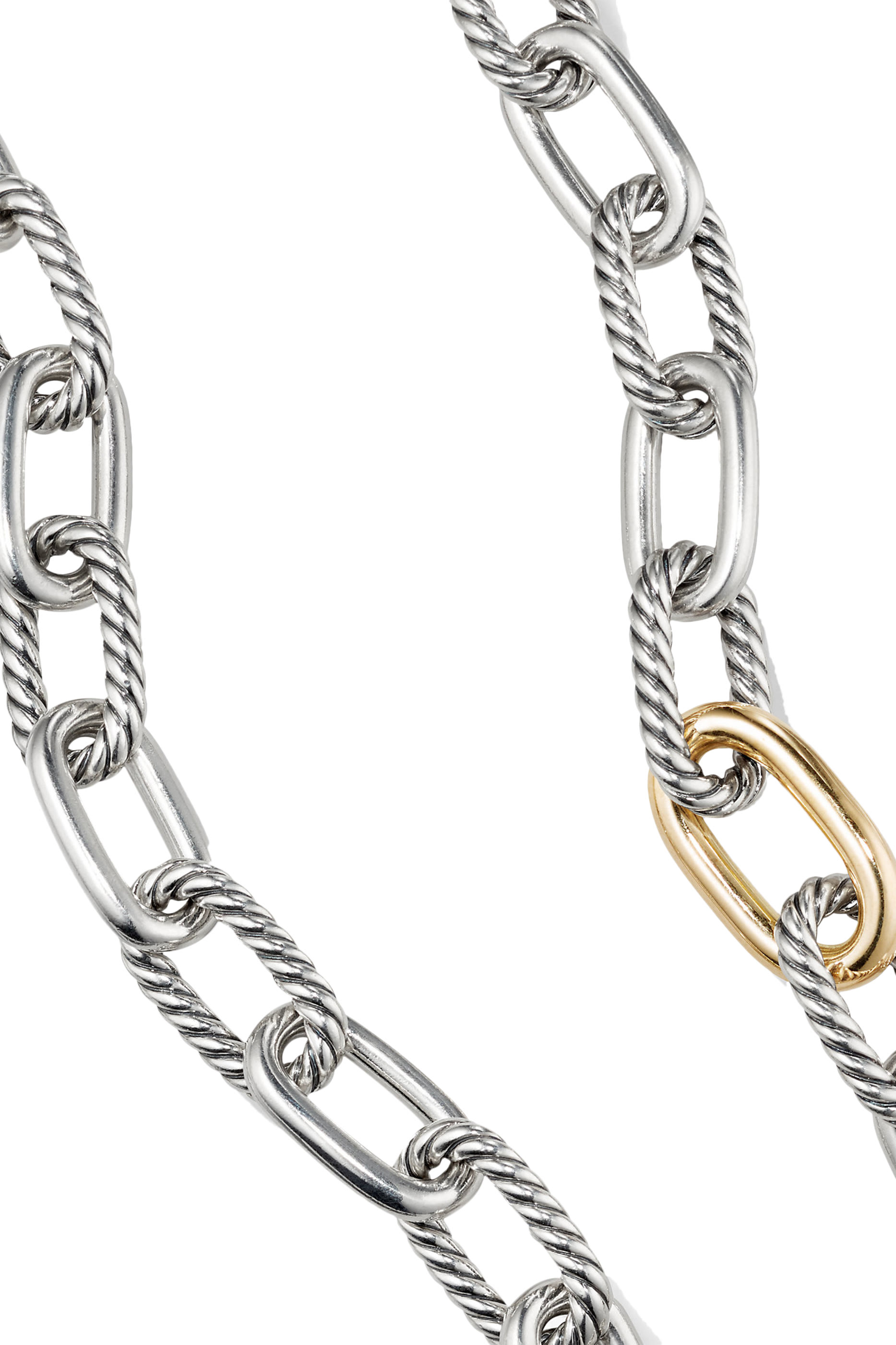 DY Madison Chain Necklace, 18k Yellow Gold & Sterling Silver