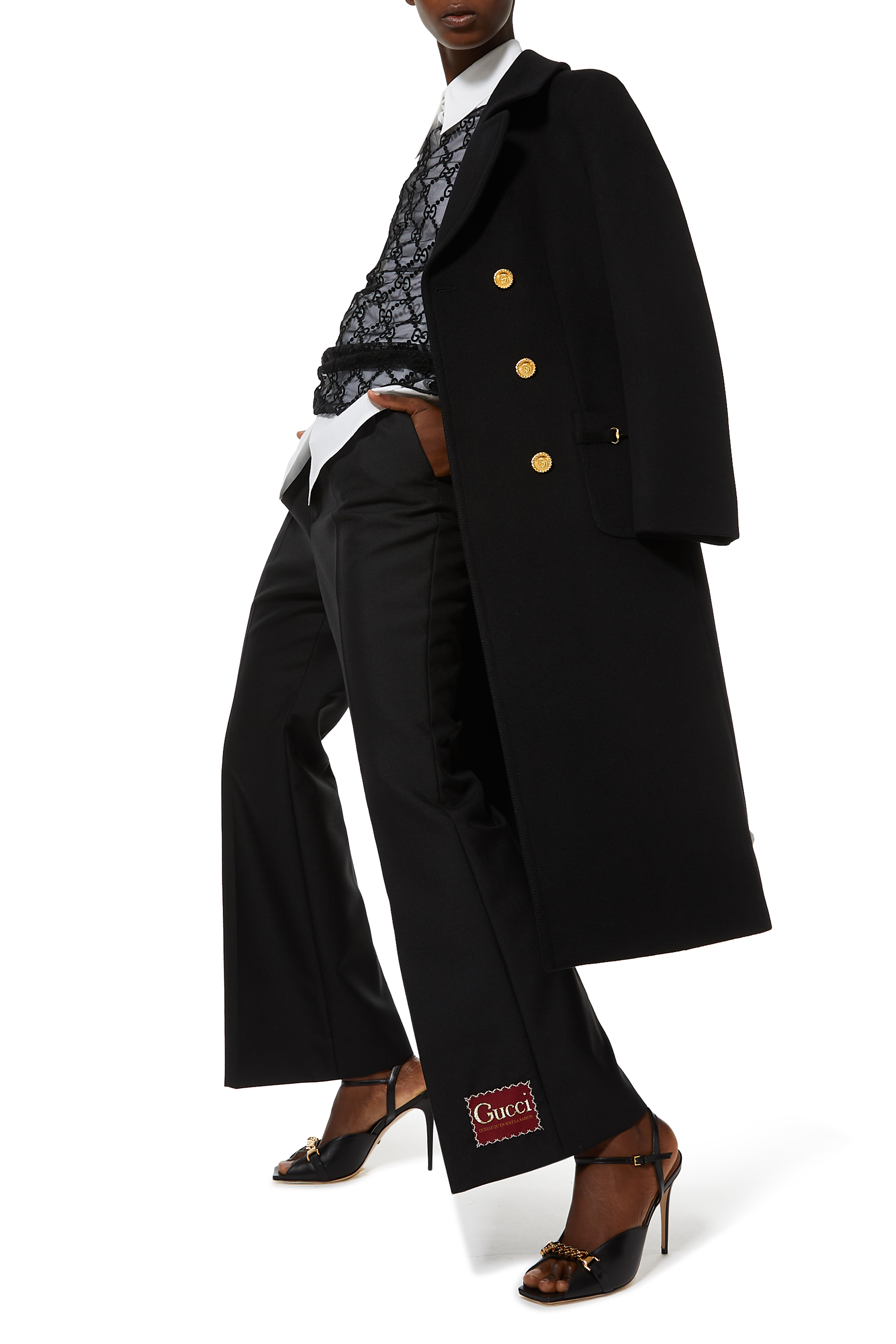 Wool Double-breasted Coat