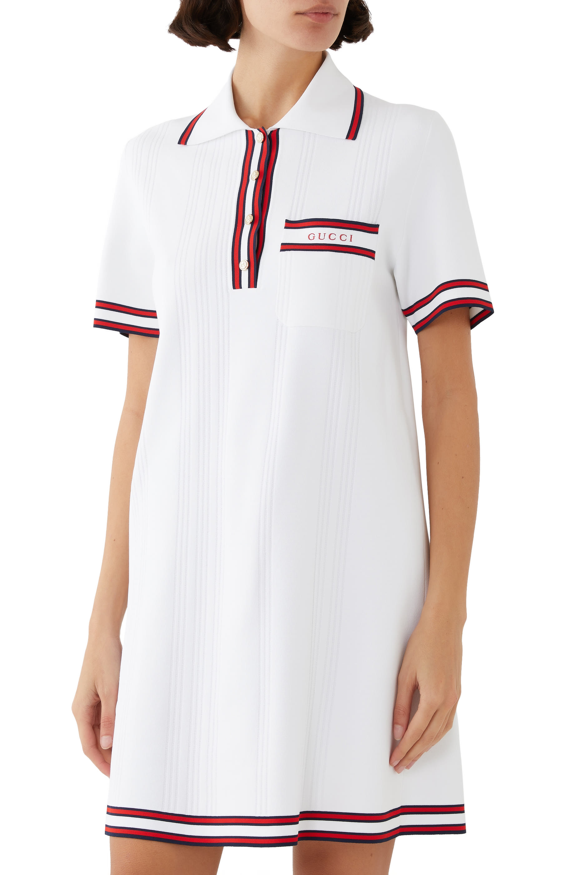 Stretch Viscose Polo Dress