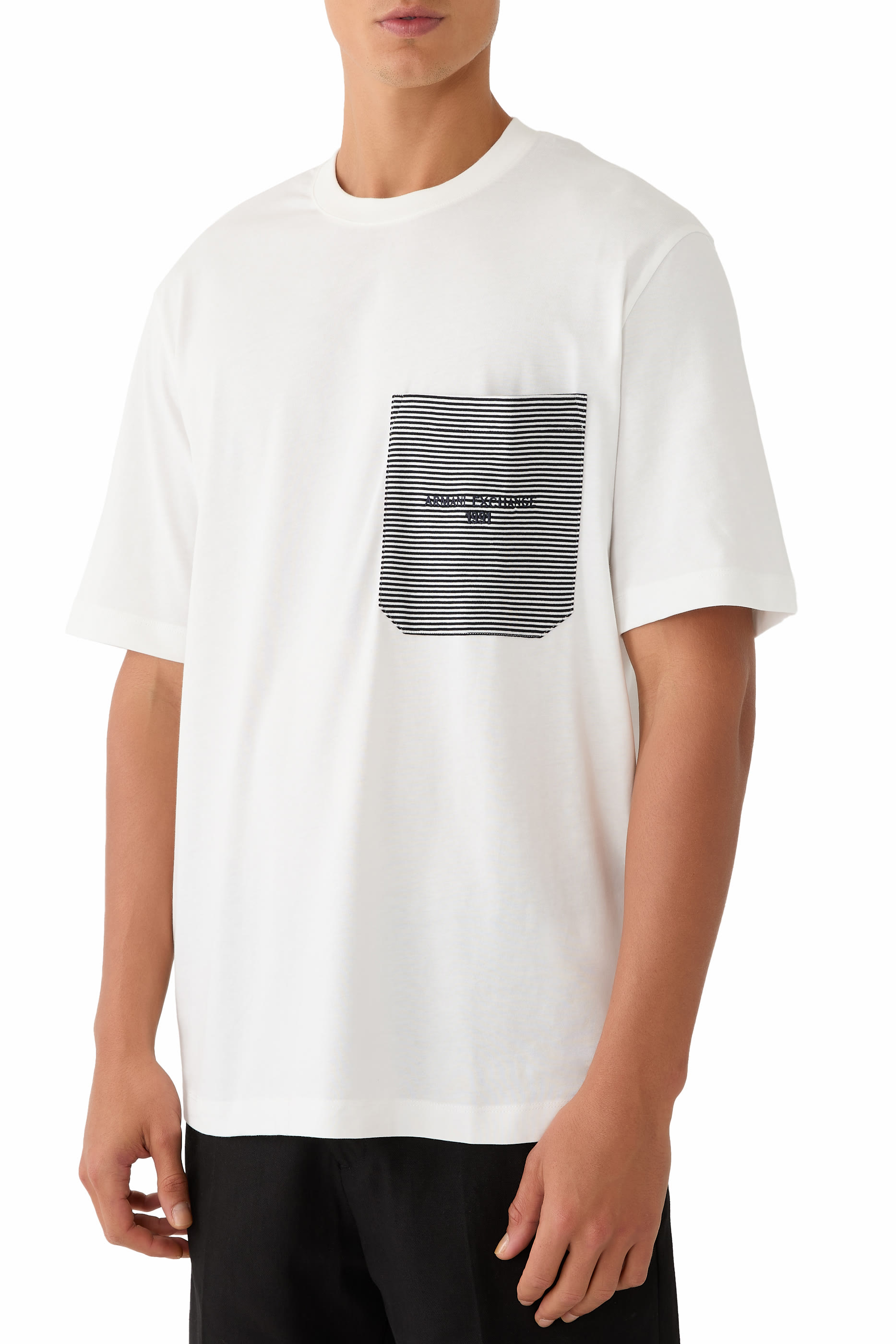 Logo Stripe Side Pocket T-Shirt