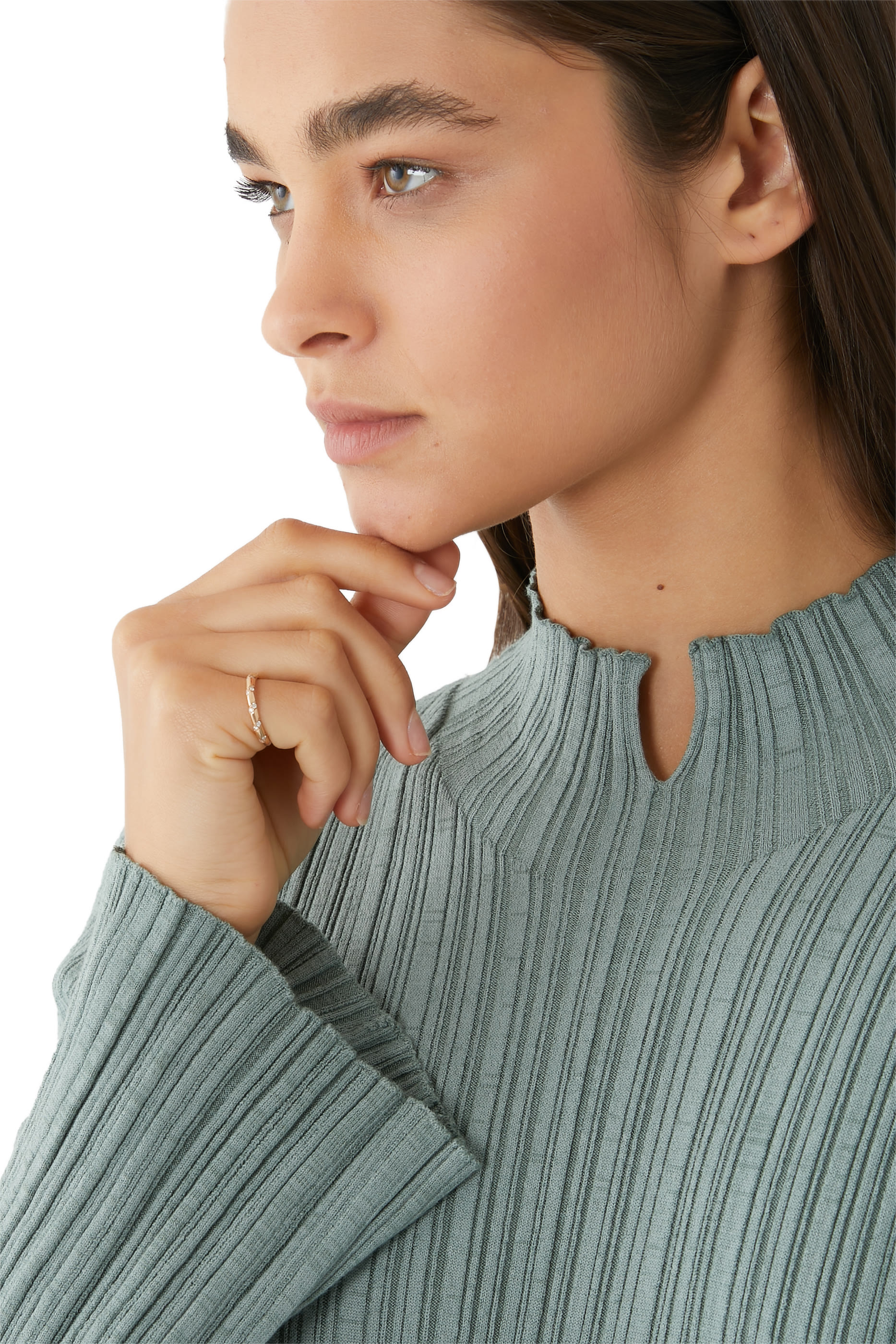 Tornado Ring, 18k Pink Gold & Enamel & Diamonds