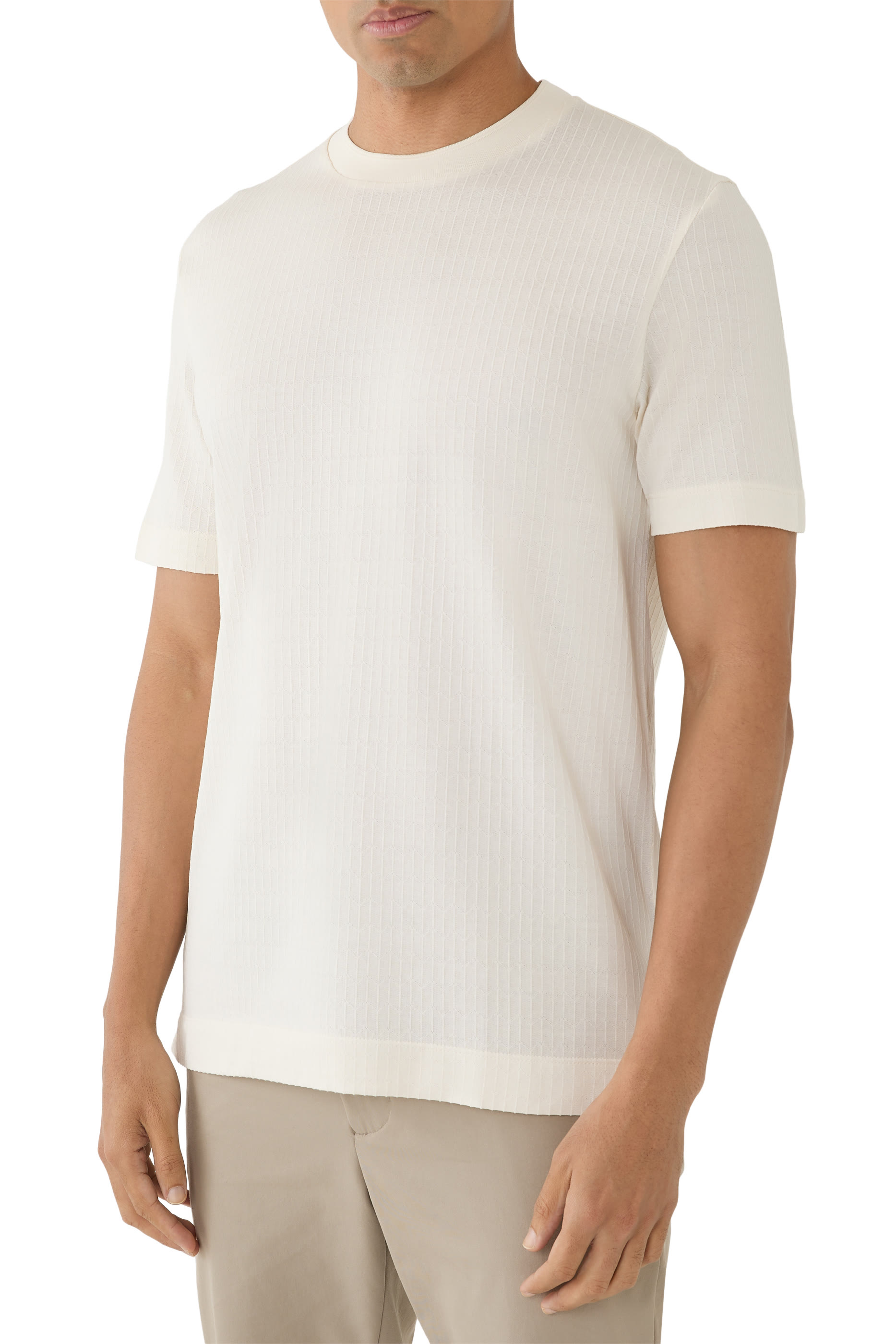 Geometric Jacquard T-Shirt