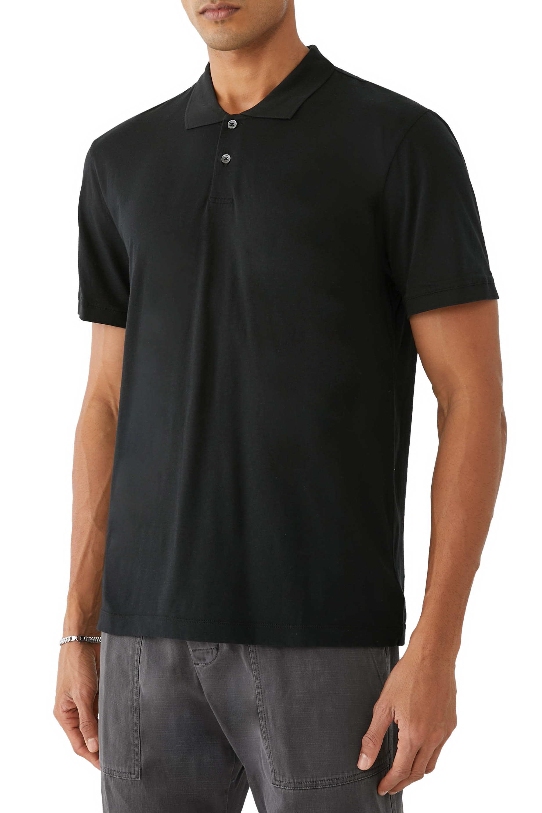 Luxe Lotus Jersey Polo Shirt
