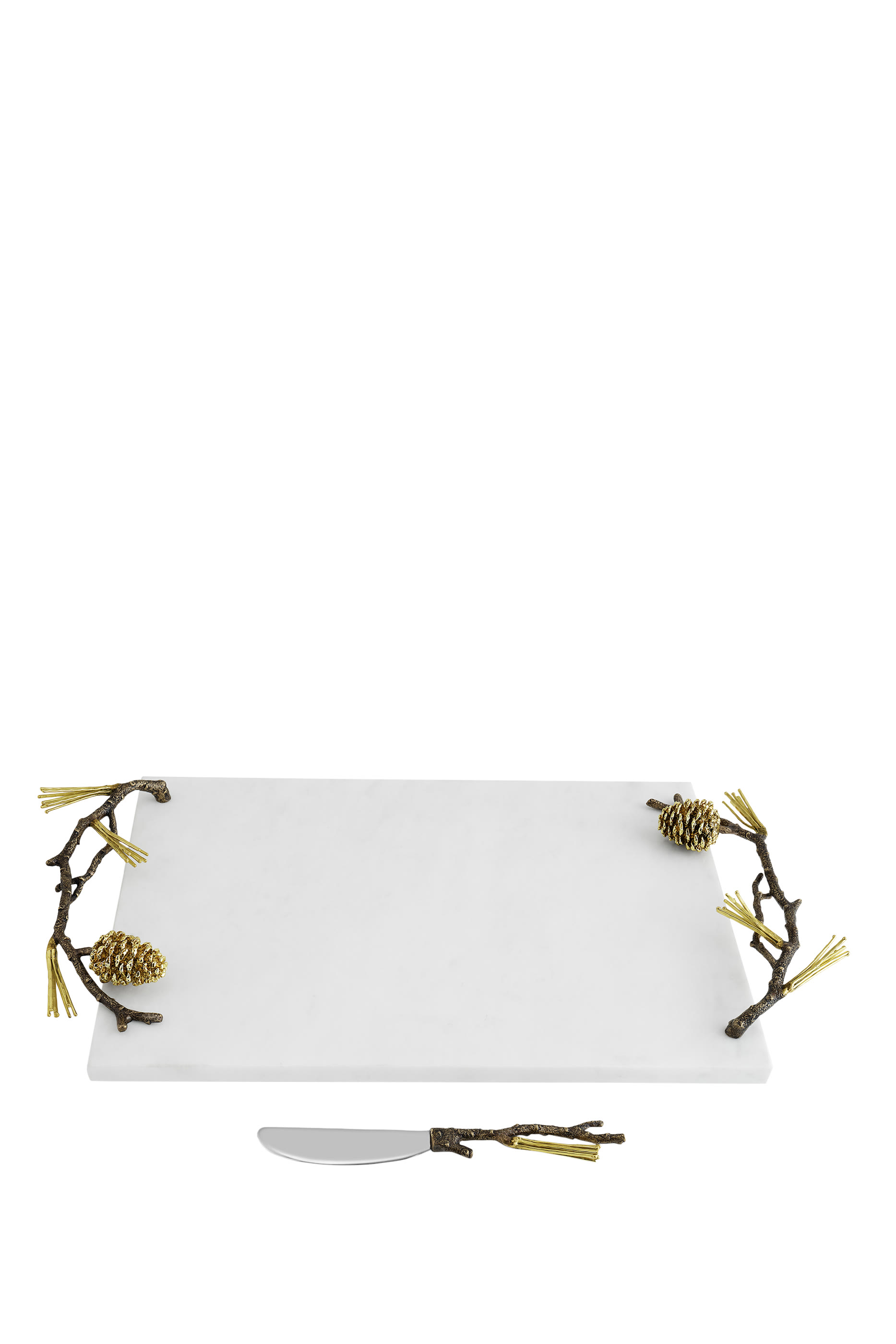 Pine Cone Cheese Board and Knife