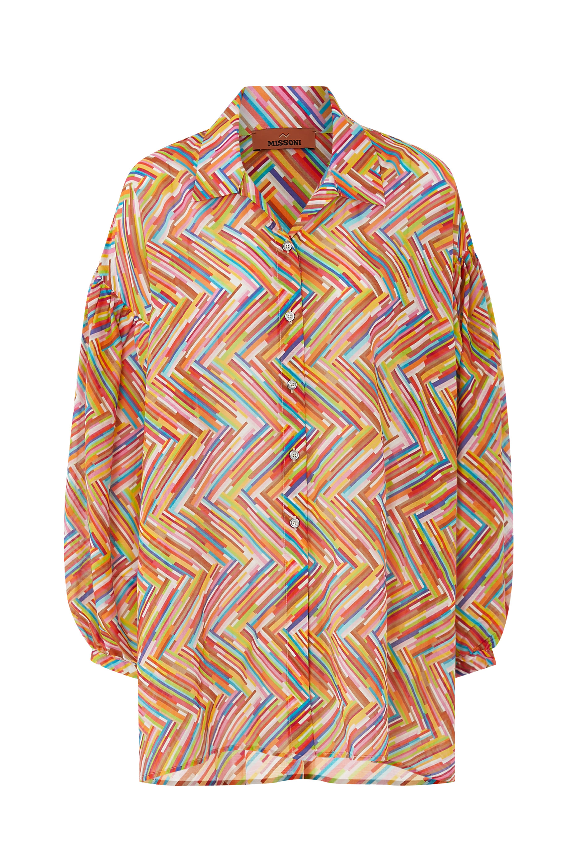 Mare Chevron Cotton Long Sleeve Shirt