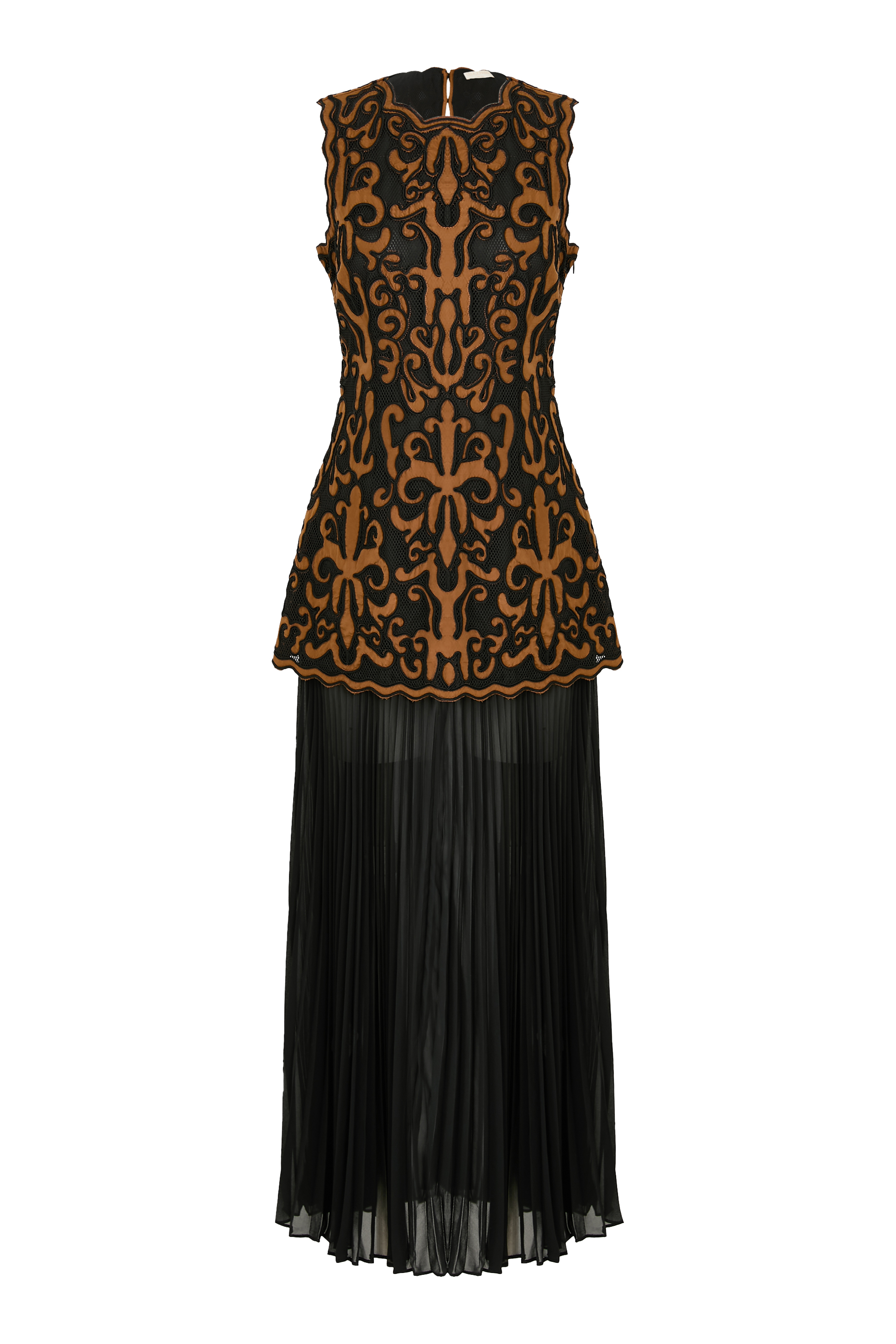 Auryn Applique Sleeveless Midi Dress