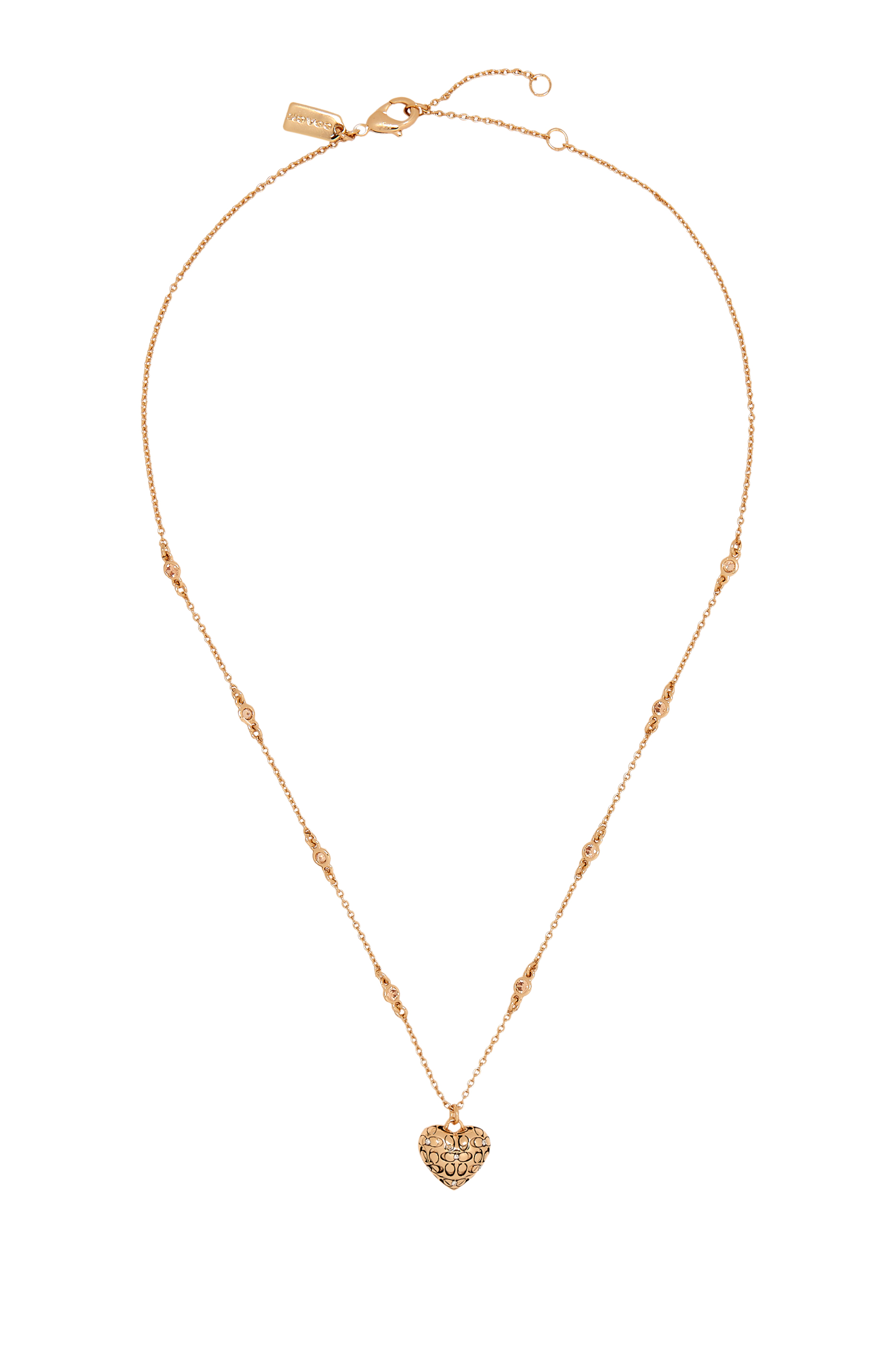 Signature Quilted Heart Locket Necklace