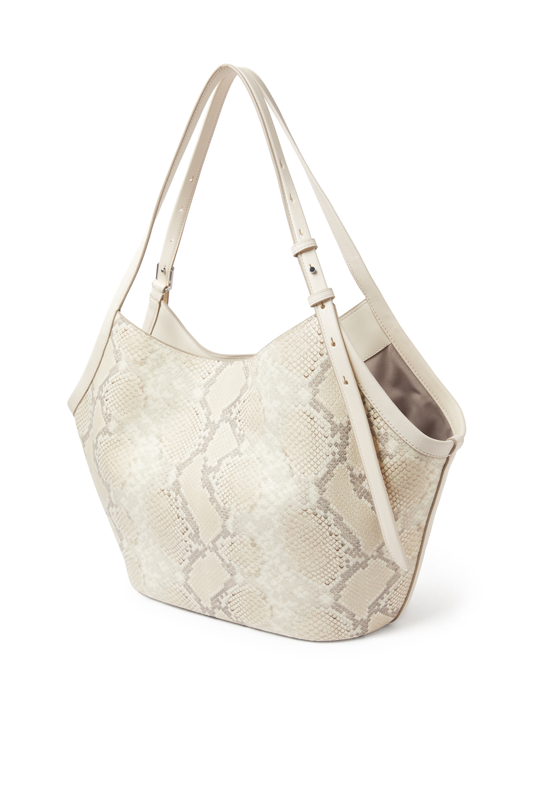 Deco Snake Embossed Crossbody Tote Bag