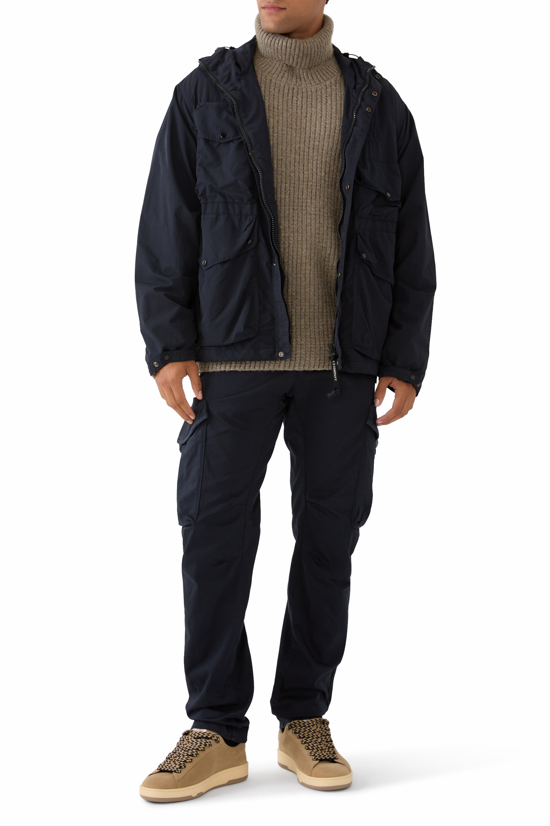 Stretch Sateen Utility Cargo Lens Pants