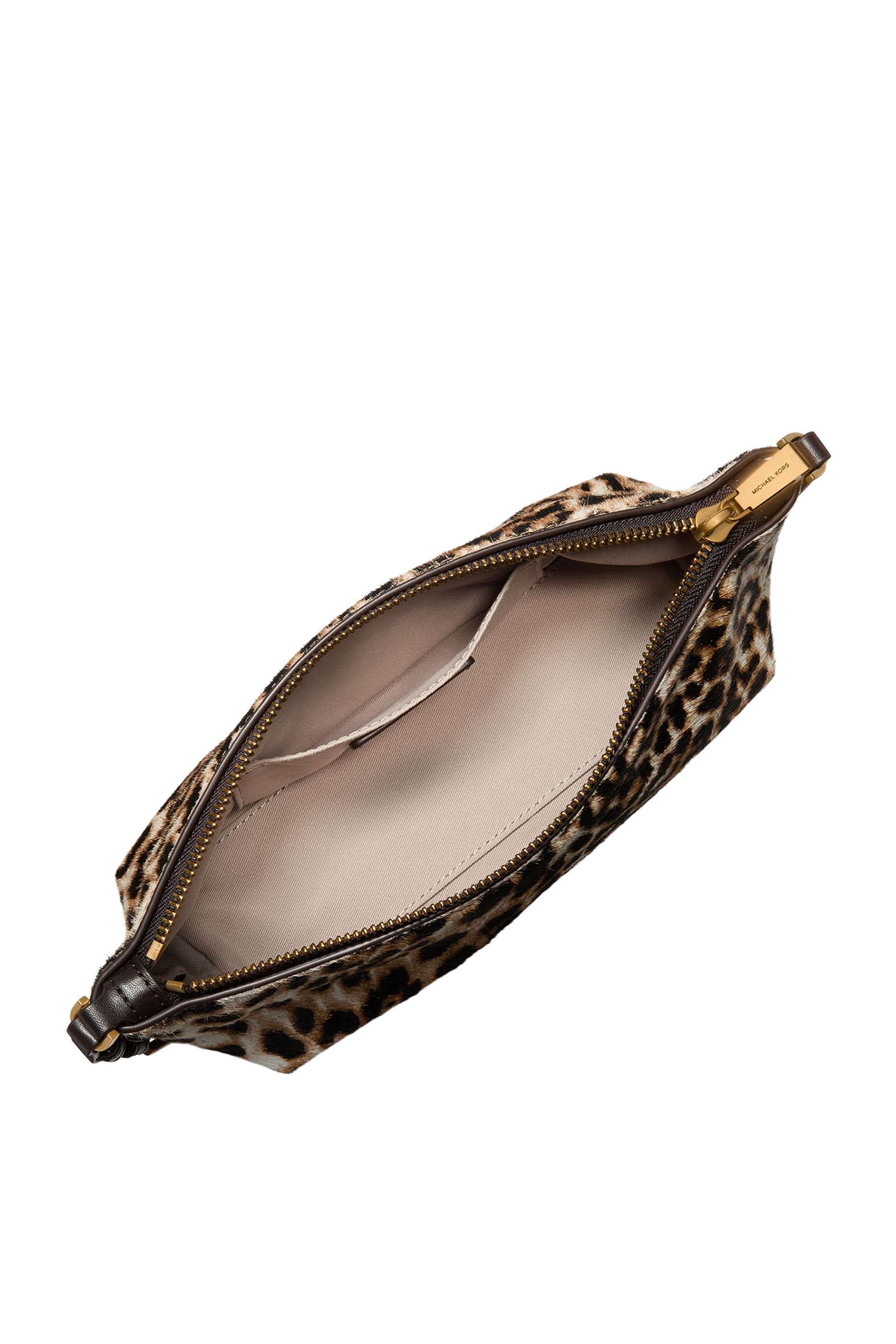 Laila Small Leopard Print Calf Hair Pochette