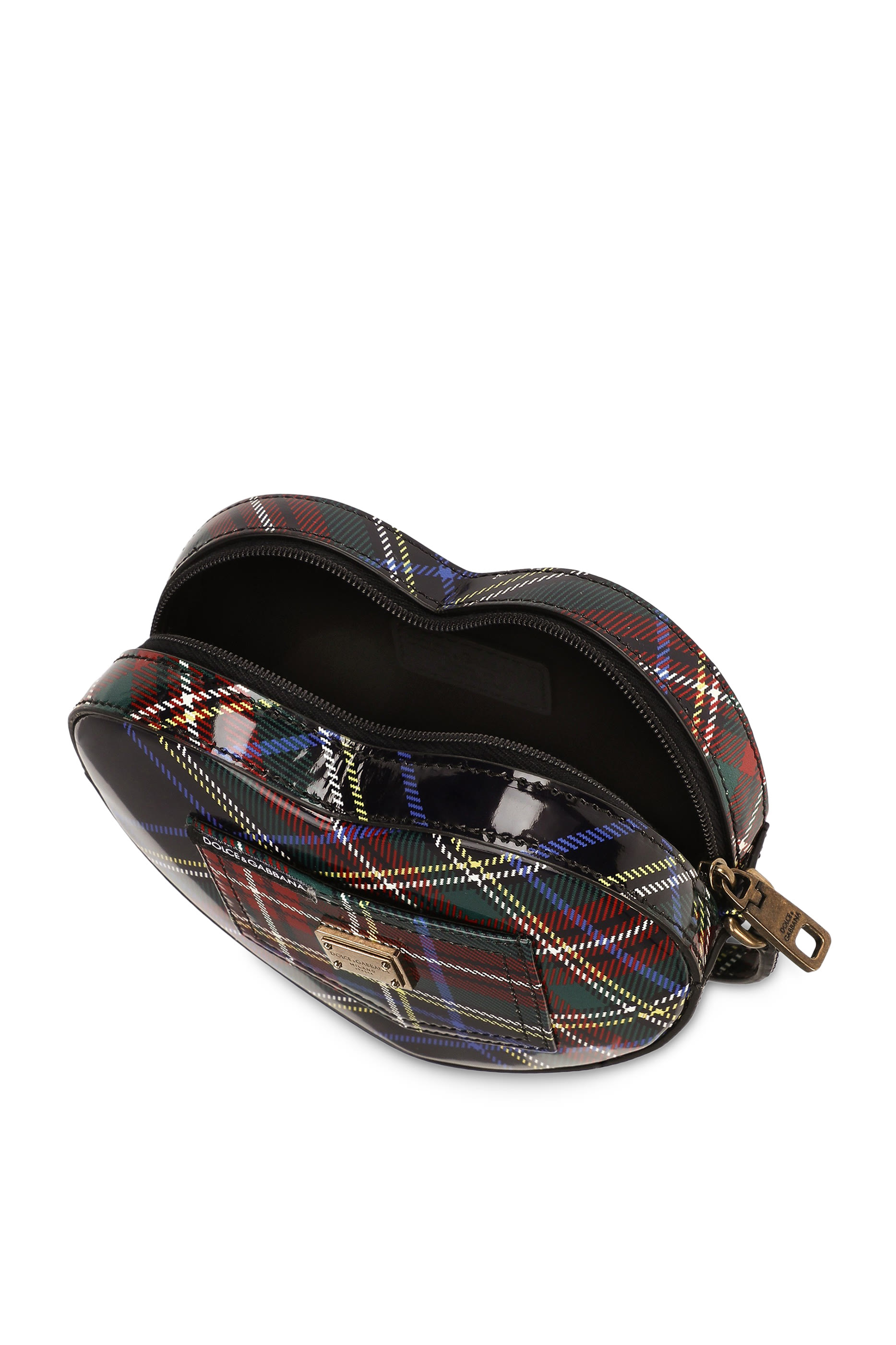 Kids DG Girlie Heart Tartan-Print Bag
