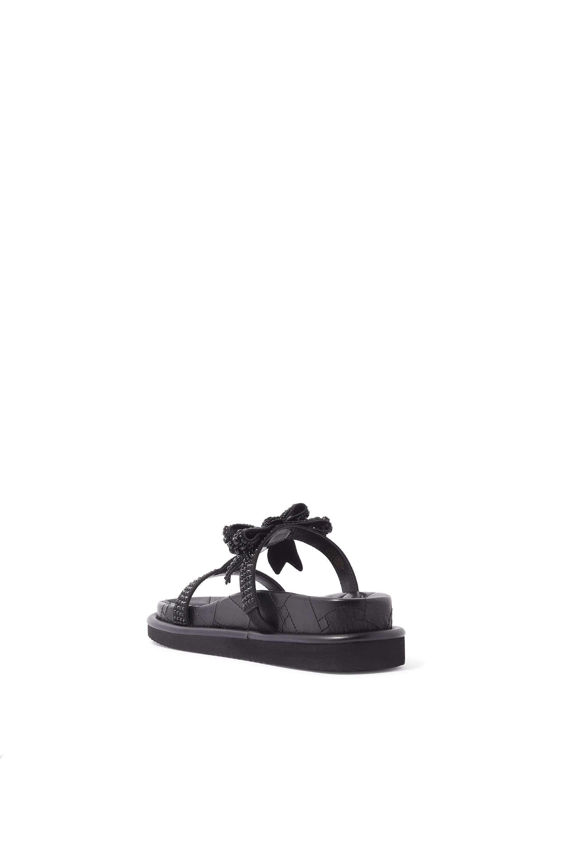 Orson Drench Crystal Bow Sandals