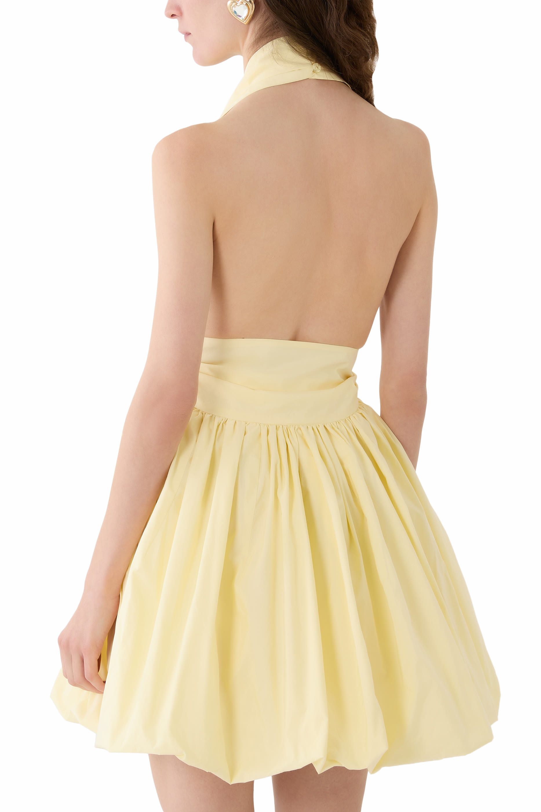 Knotted Recycled Faille Mini Bloomer Dress