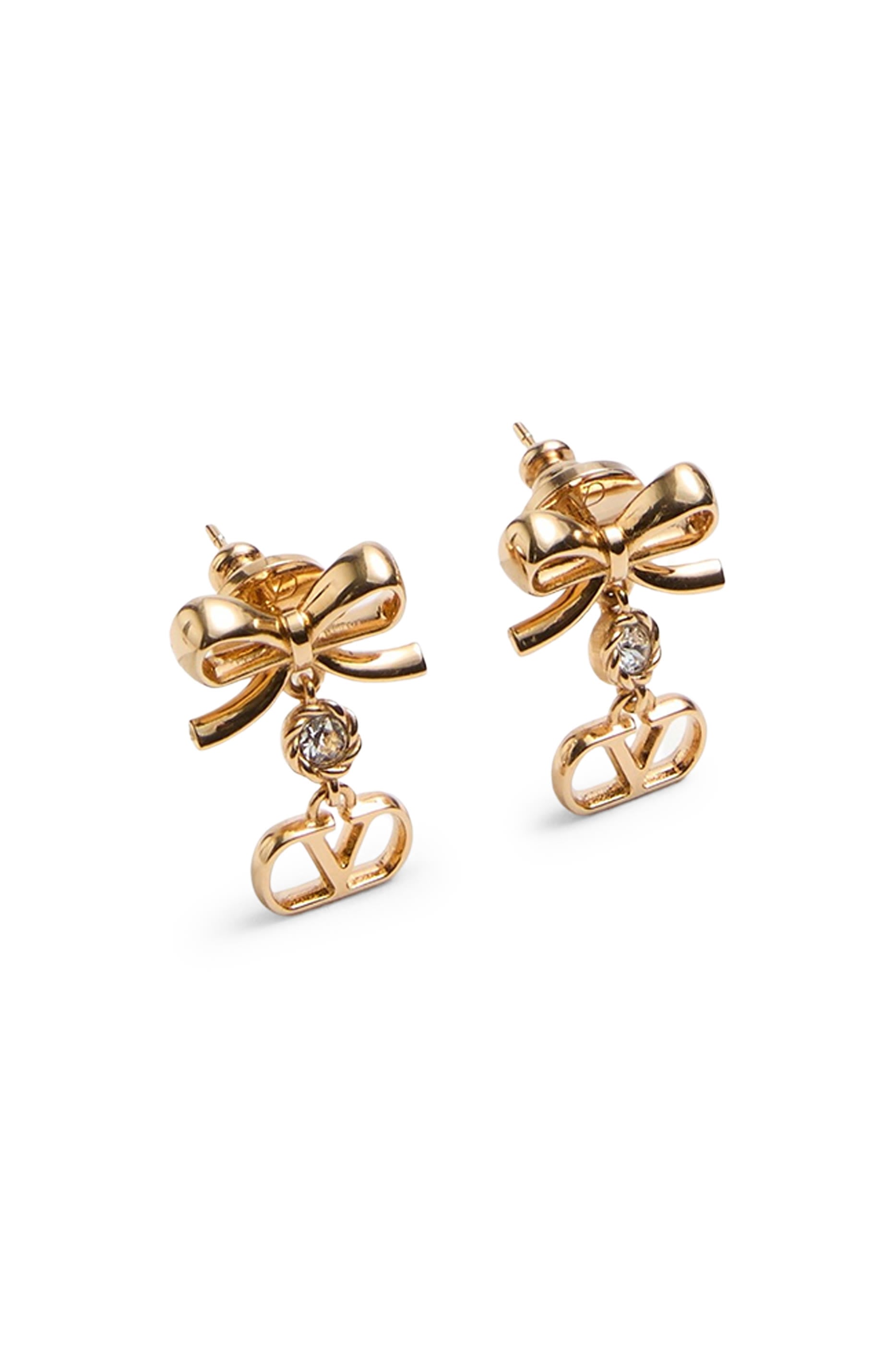 VLogo Signature Earrings in Metal and Swarovski&reg; Crystals 