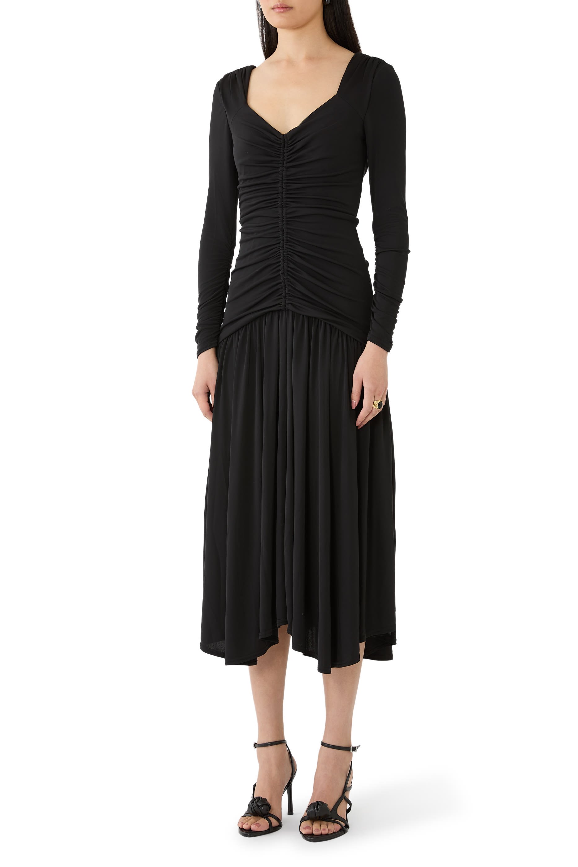 Evedene Ruched Midi Dress 