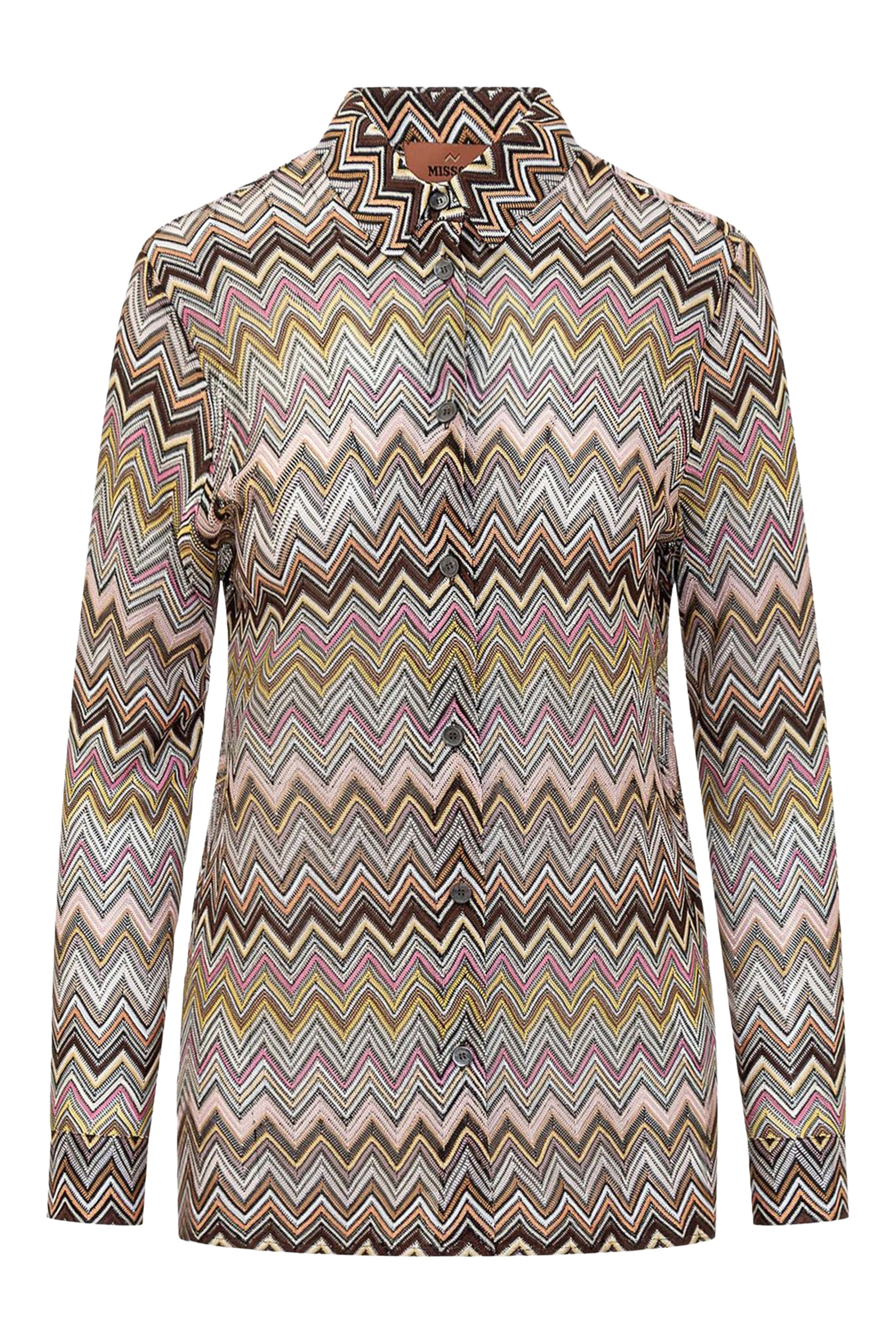 Zigzag Raschel Long Sleeve Shirt 