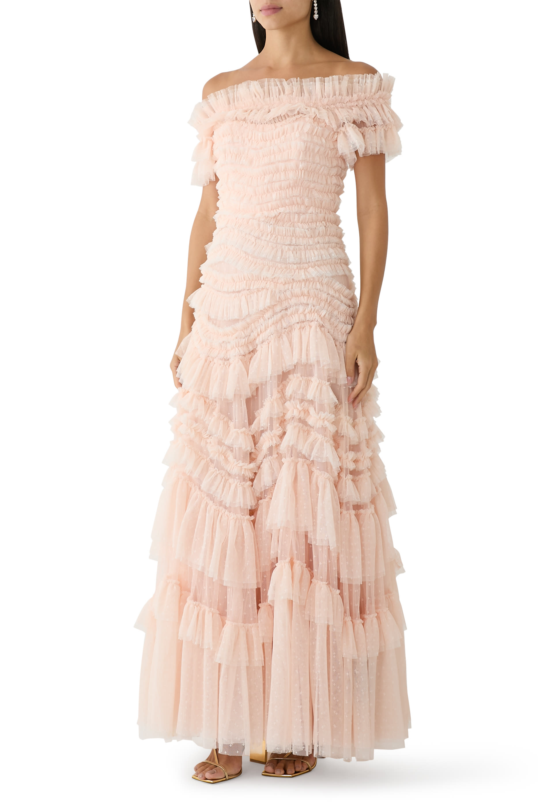 Wild Rose Off-Shoulder Gown