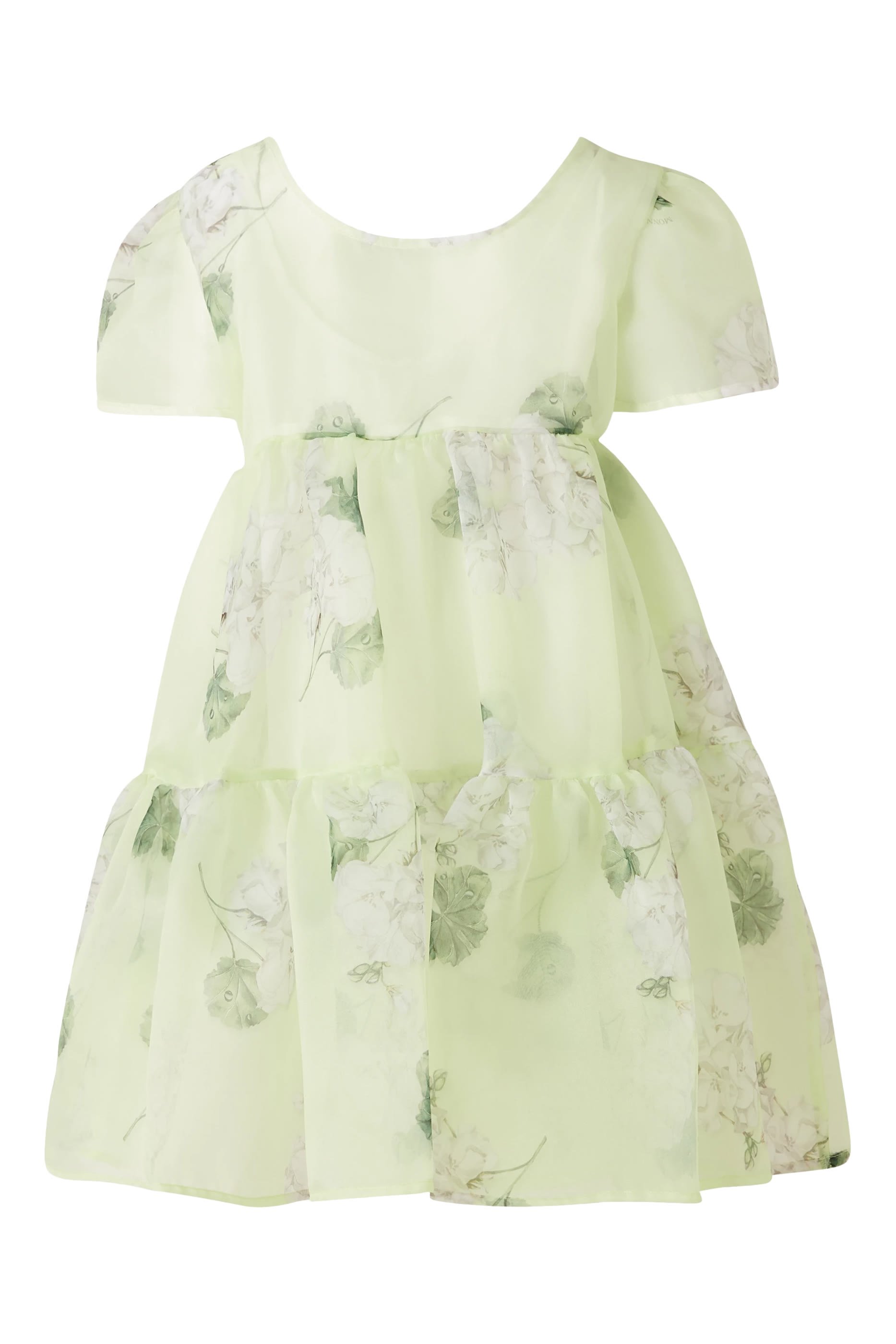Kids Floral Print Tulle Dress
