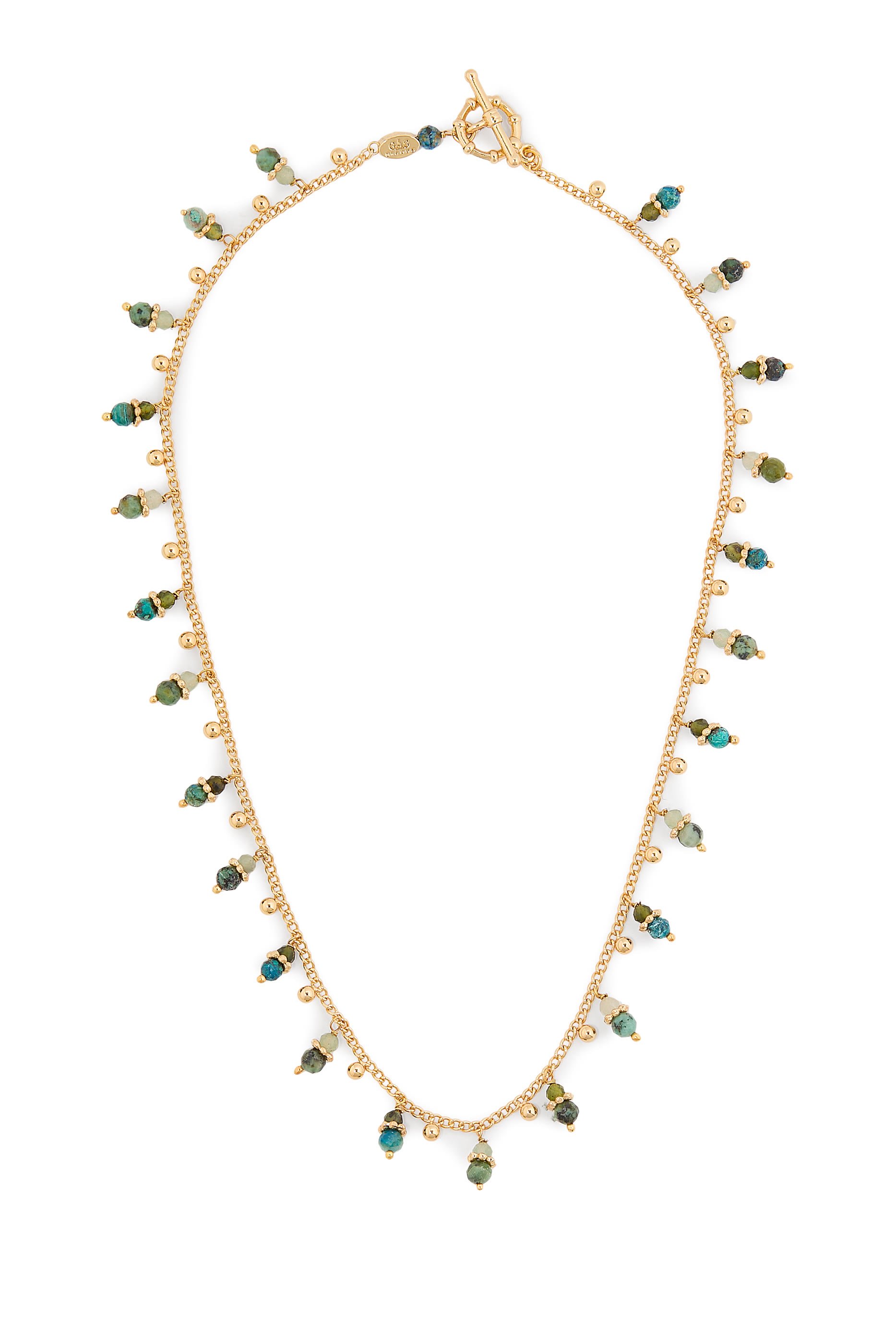 Tangerine Necklace, Gold-Plated Metal