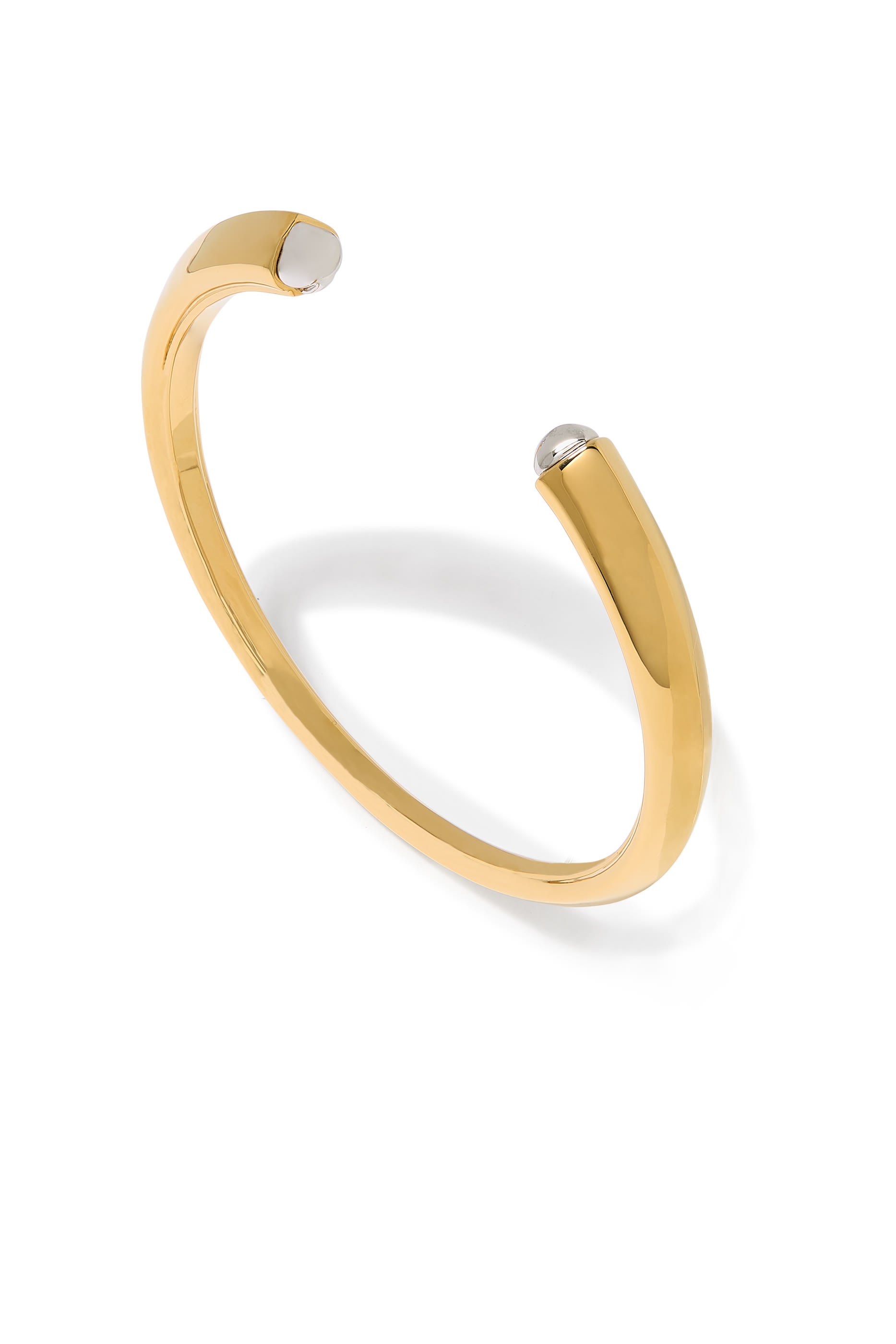 Sculpted Spade Cuff, Plated Metal