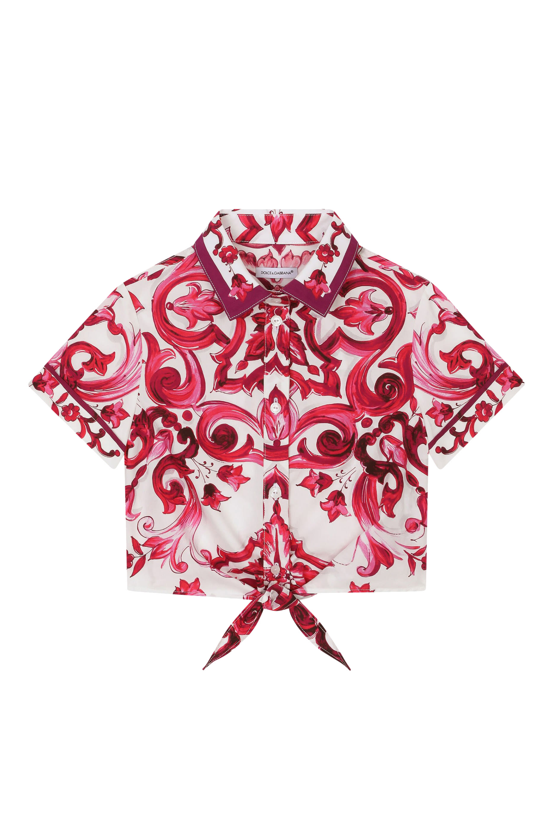 Kids Majolica Print Poplin Shirt