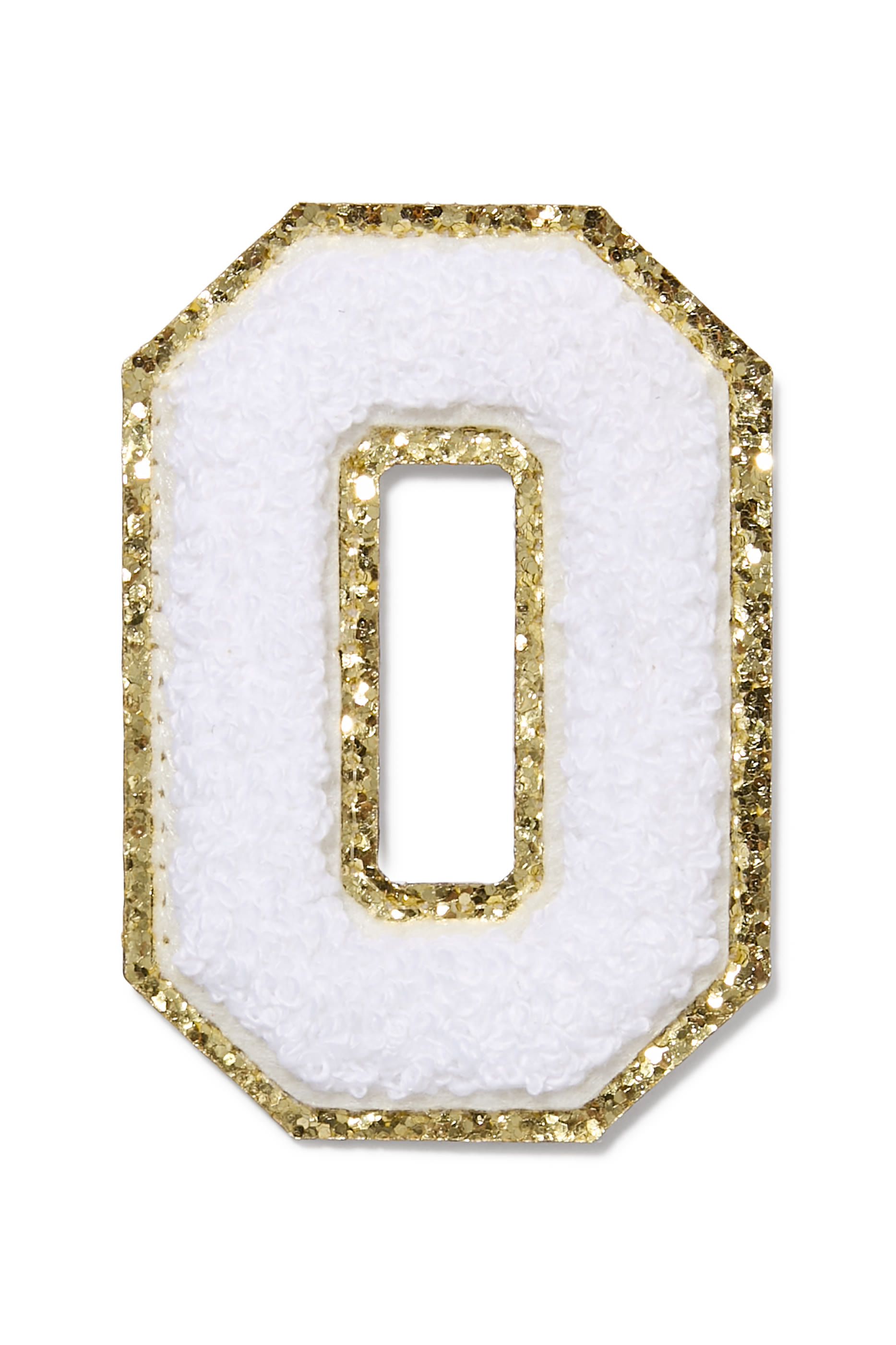 Kids Chenille Sparkle Letter 'O' Patch