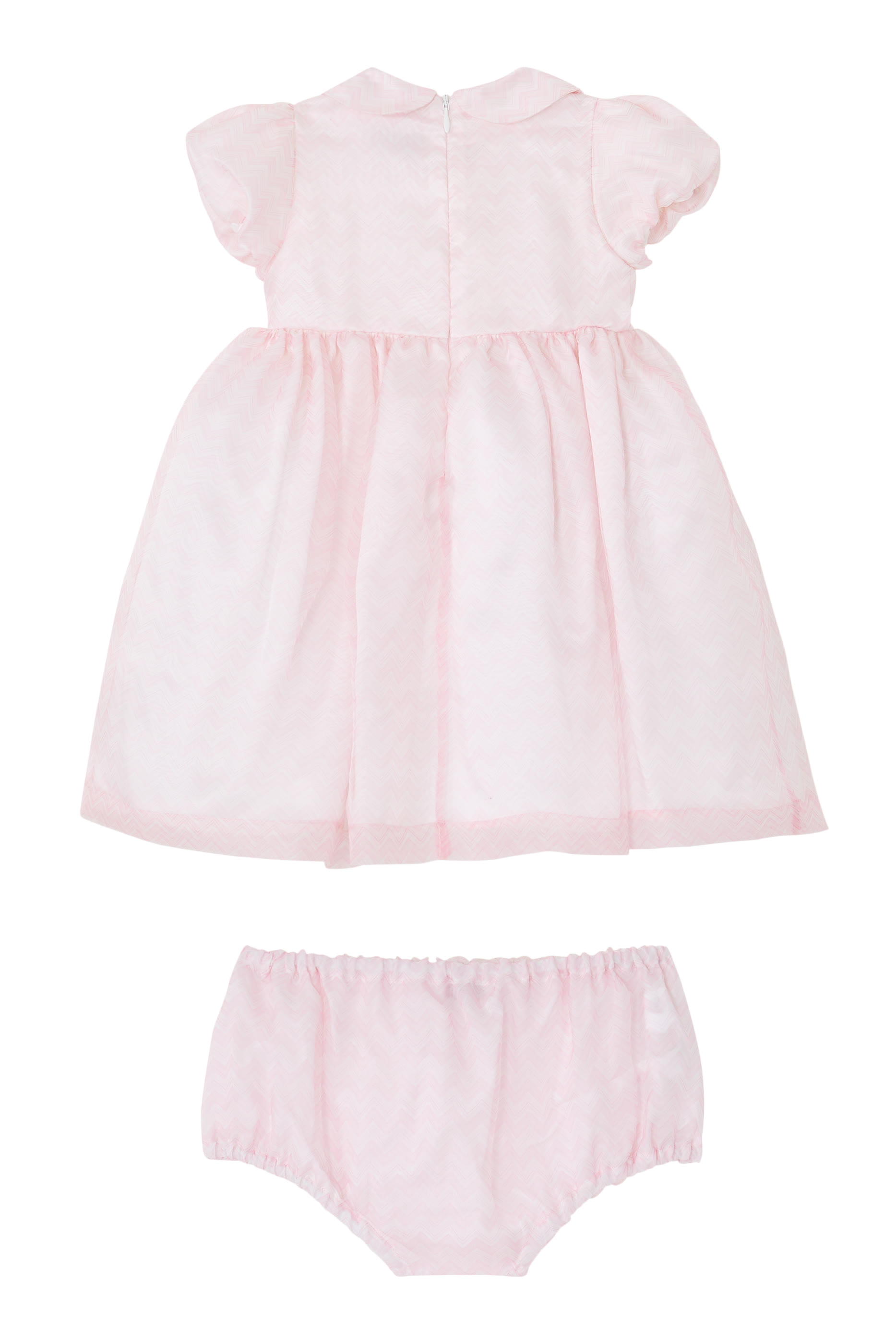 Kids  Zigzag Bow Dress with Briefs