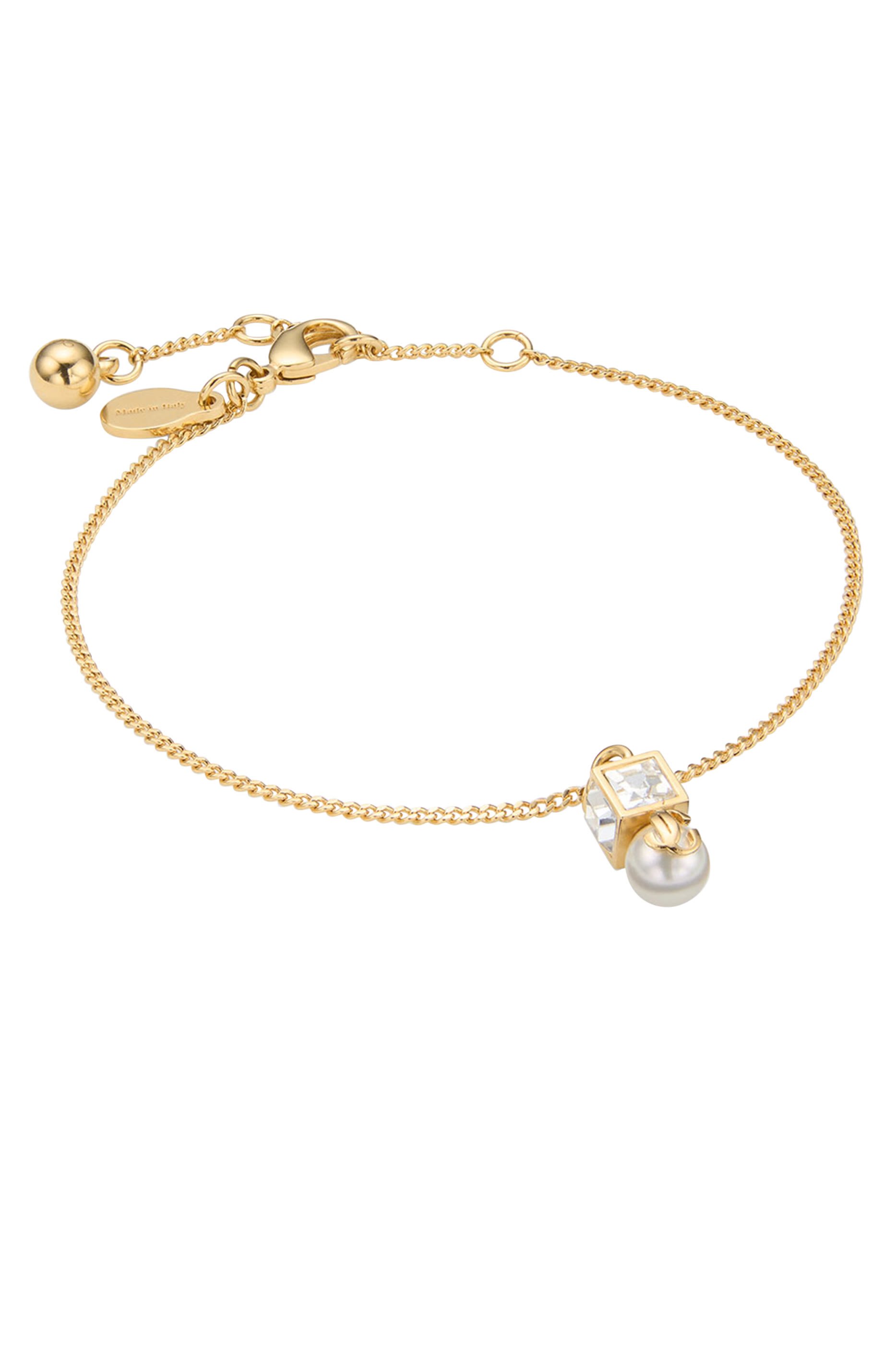 Pearl Cube Bracelet, Pearl & Crystal