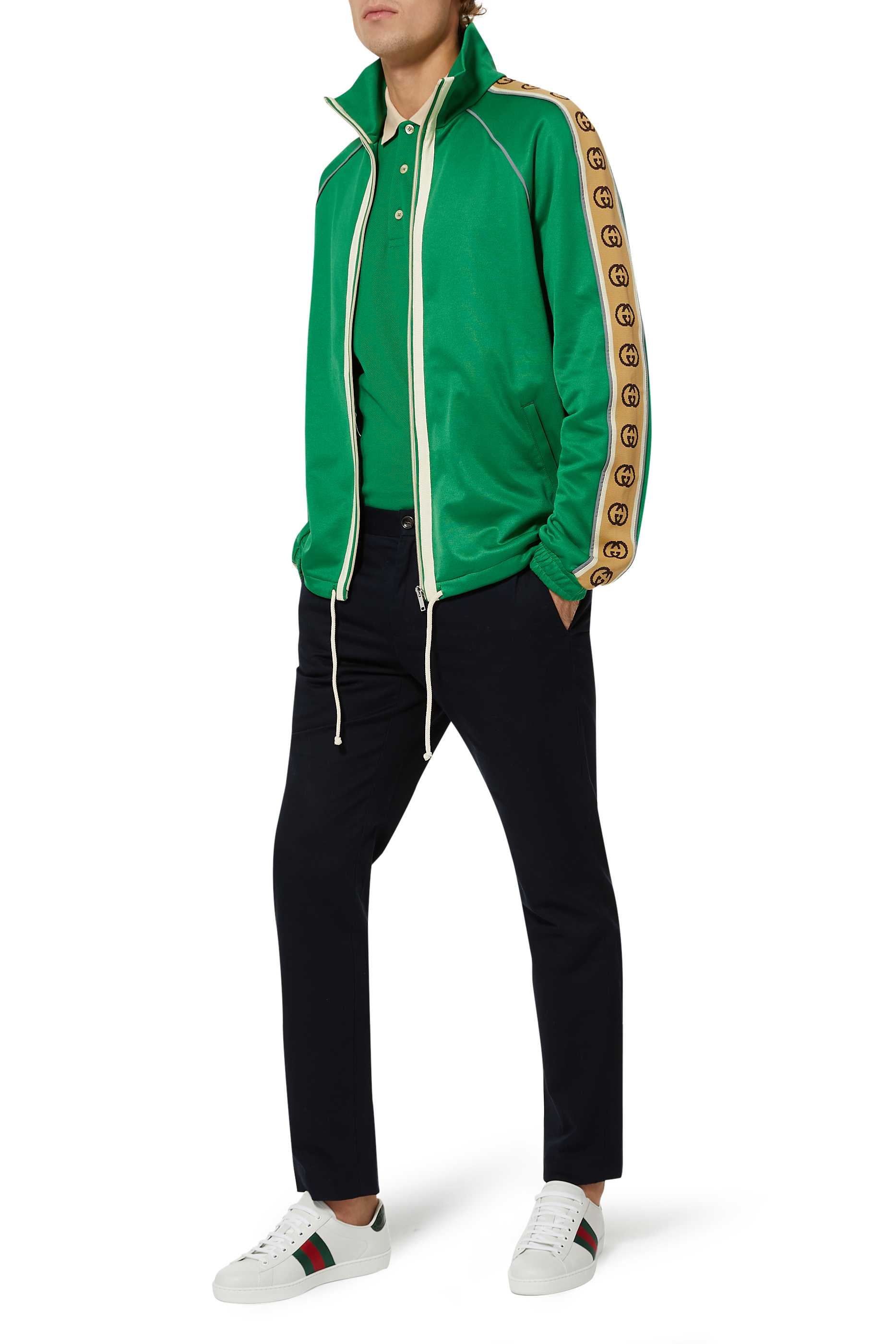 Interlocking G Stripe Polo Shirt