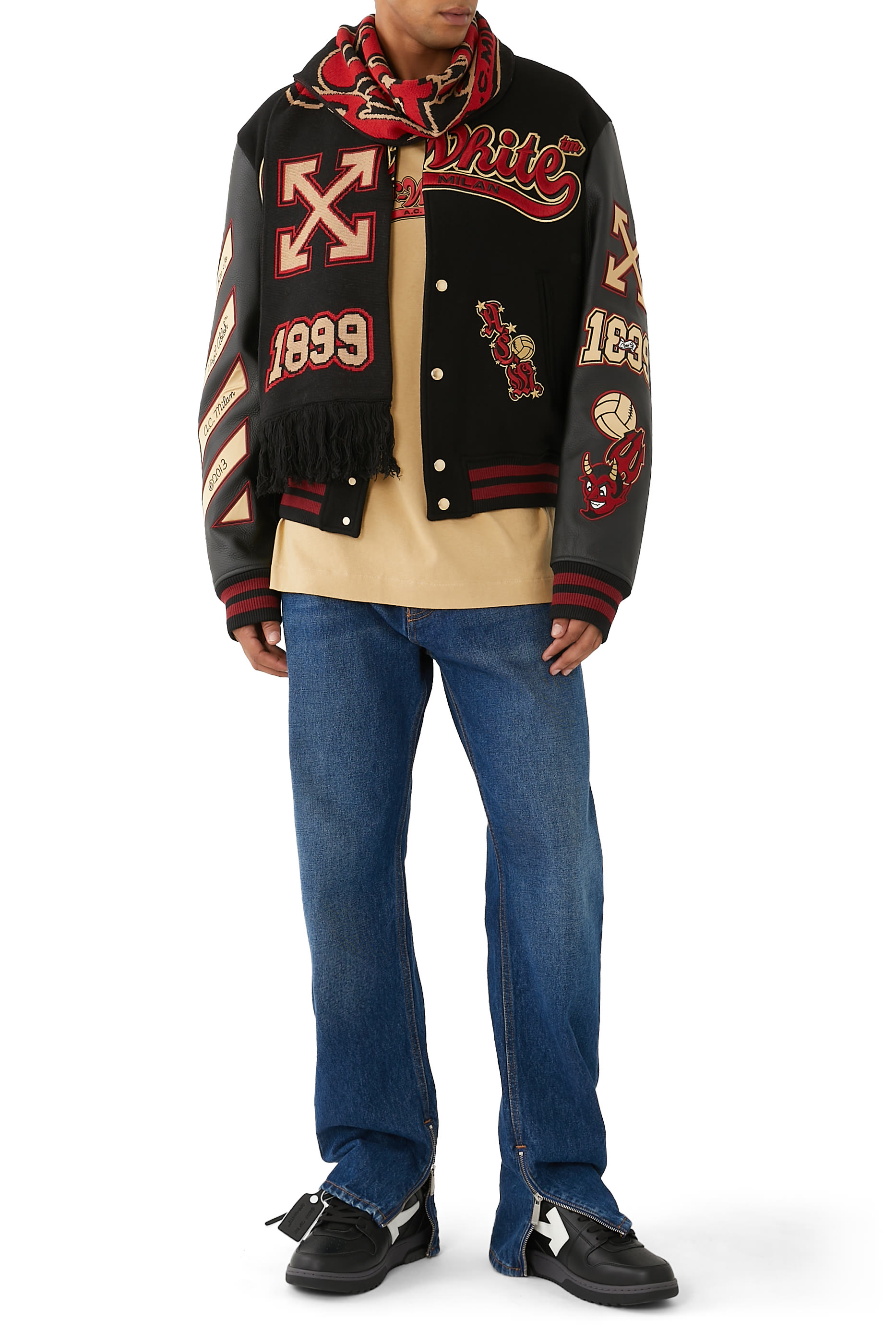 OW x A.C Milan Scarf