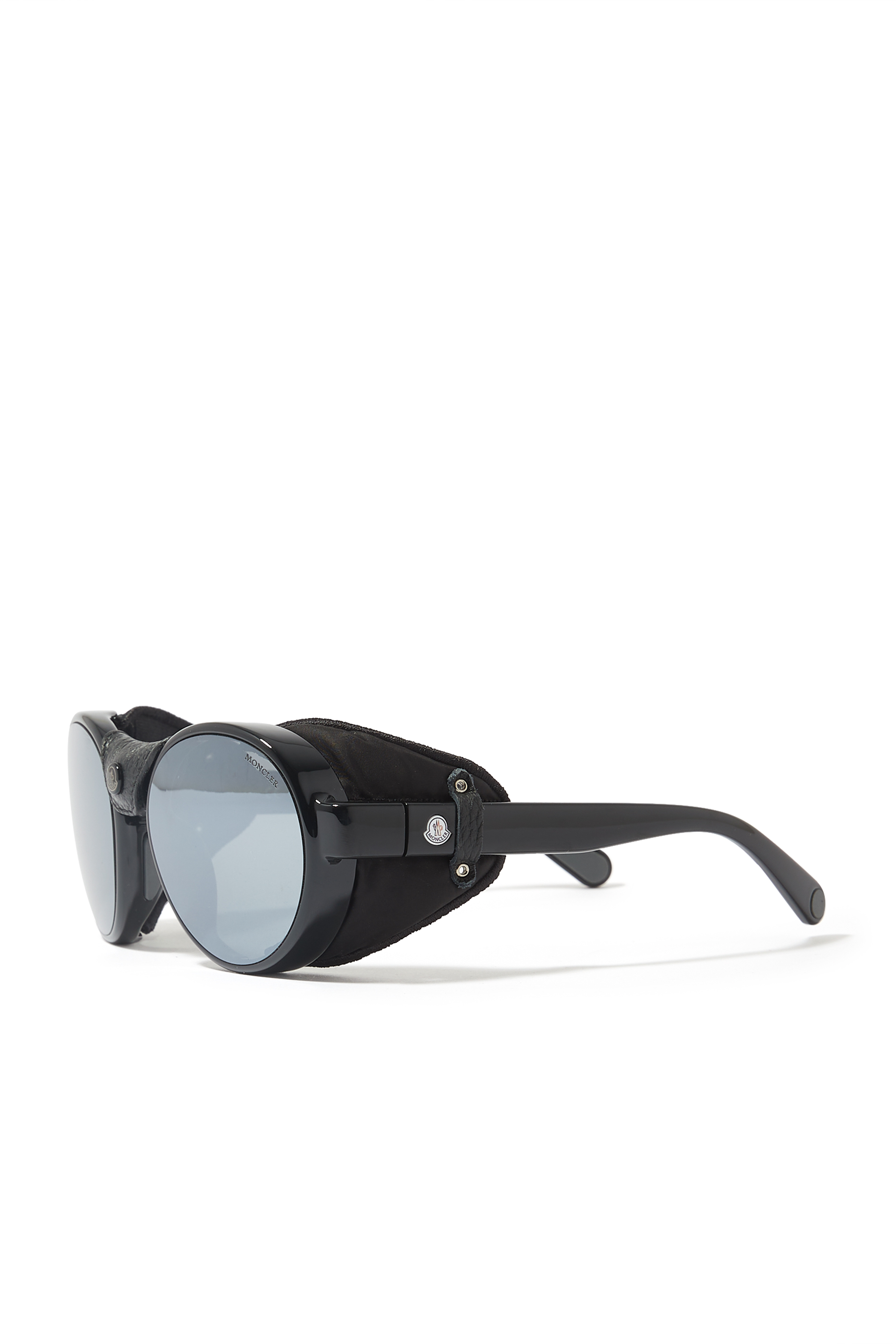 Steradian Oversized Round Sunglasses with Side Protectors