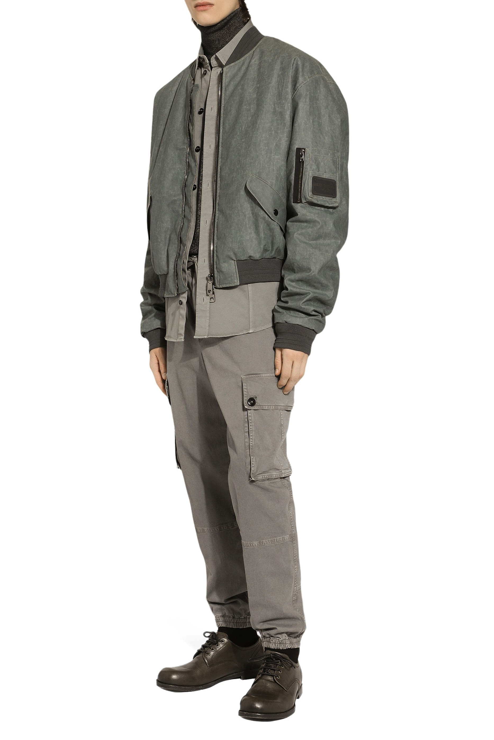 Oversize Linen Bomber Jacket