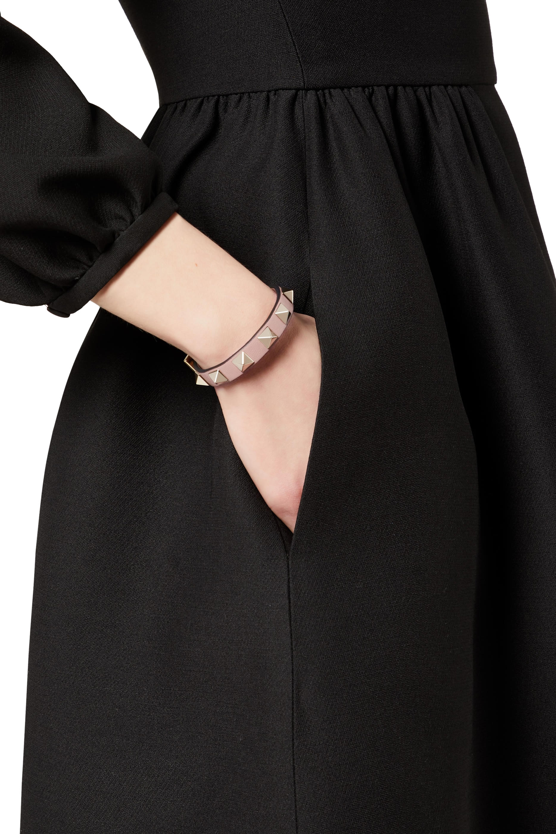 Rockstud Small Leather Bracelet