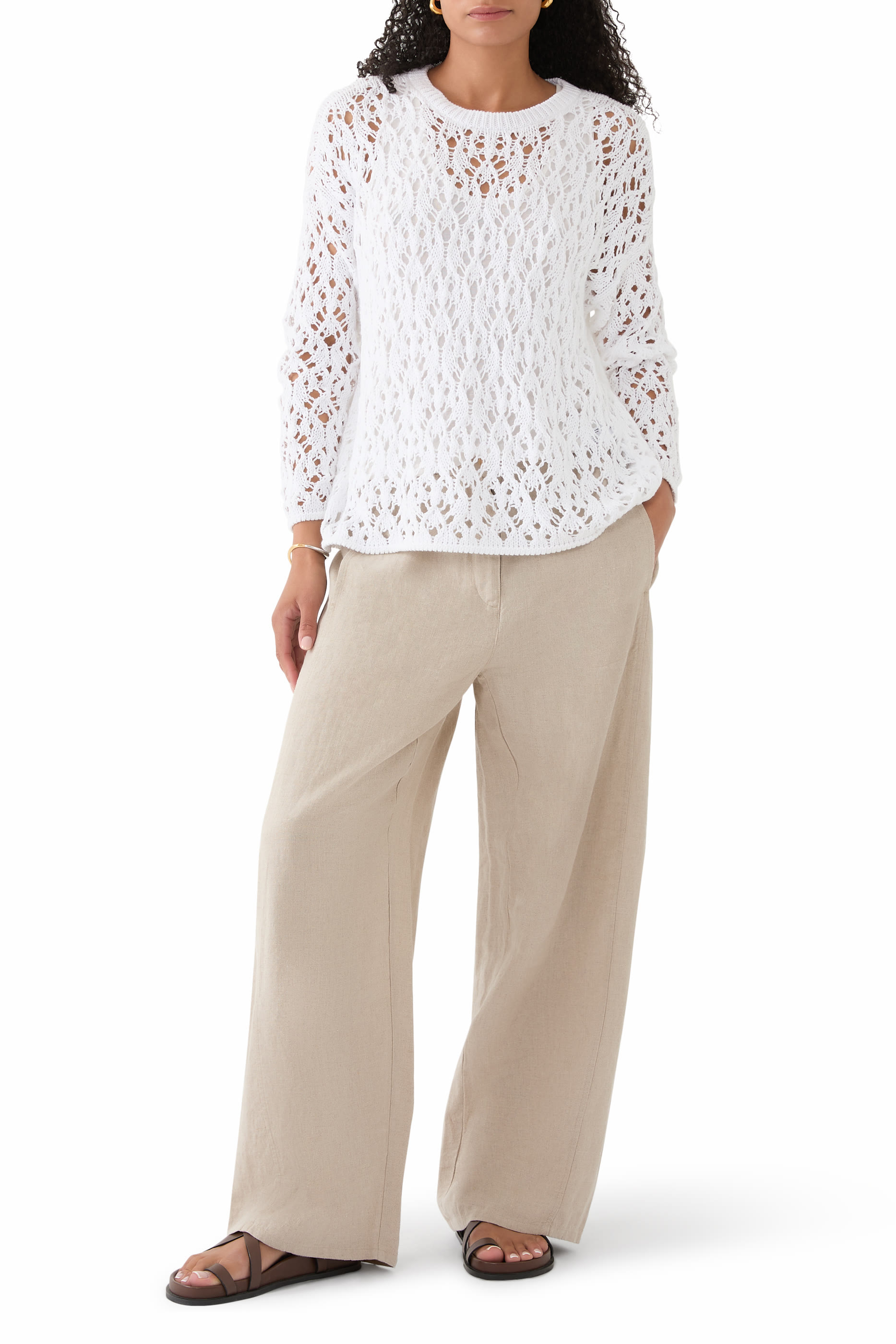 Peruvian Organic Cotton Cord Crew Neck Top