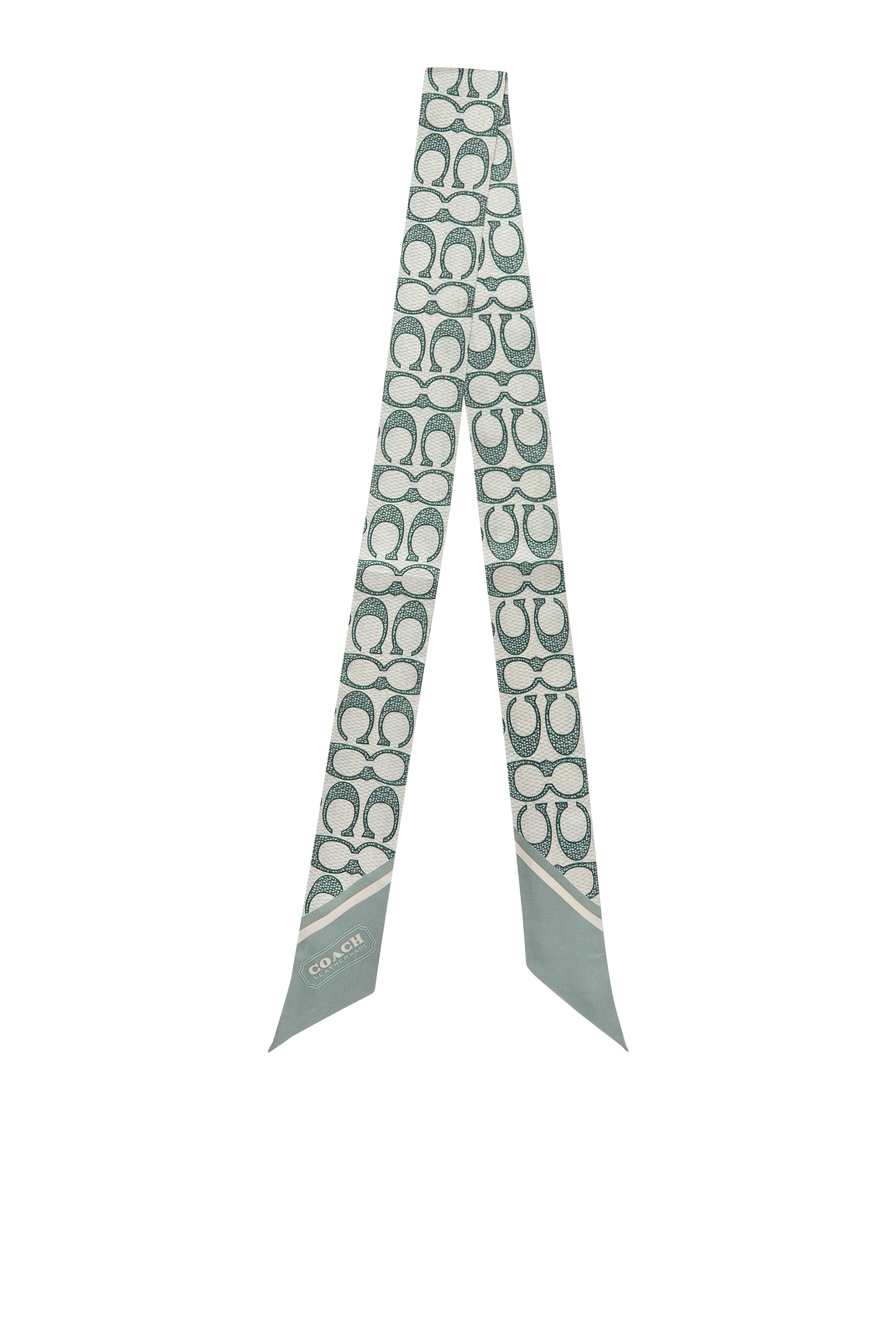 Vintage Signature C Printed Silk Skinny Scarf